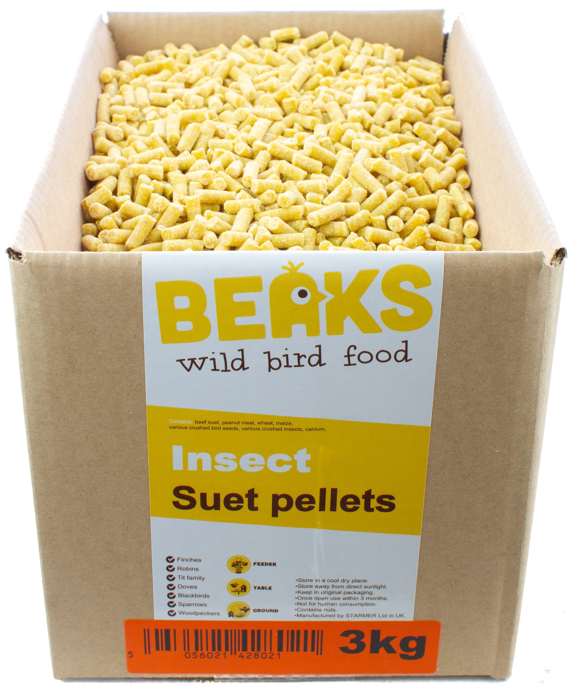 3kg suet feed pellets plus suet & seeds mixed birdseed
