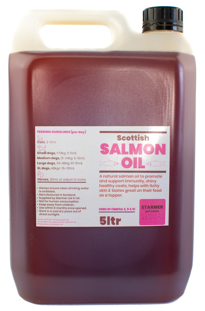 Pure Salmon oil for cats dogs horses & pets 5ltr