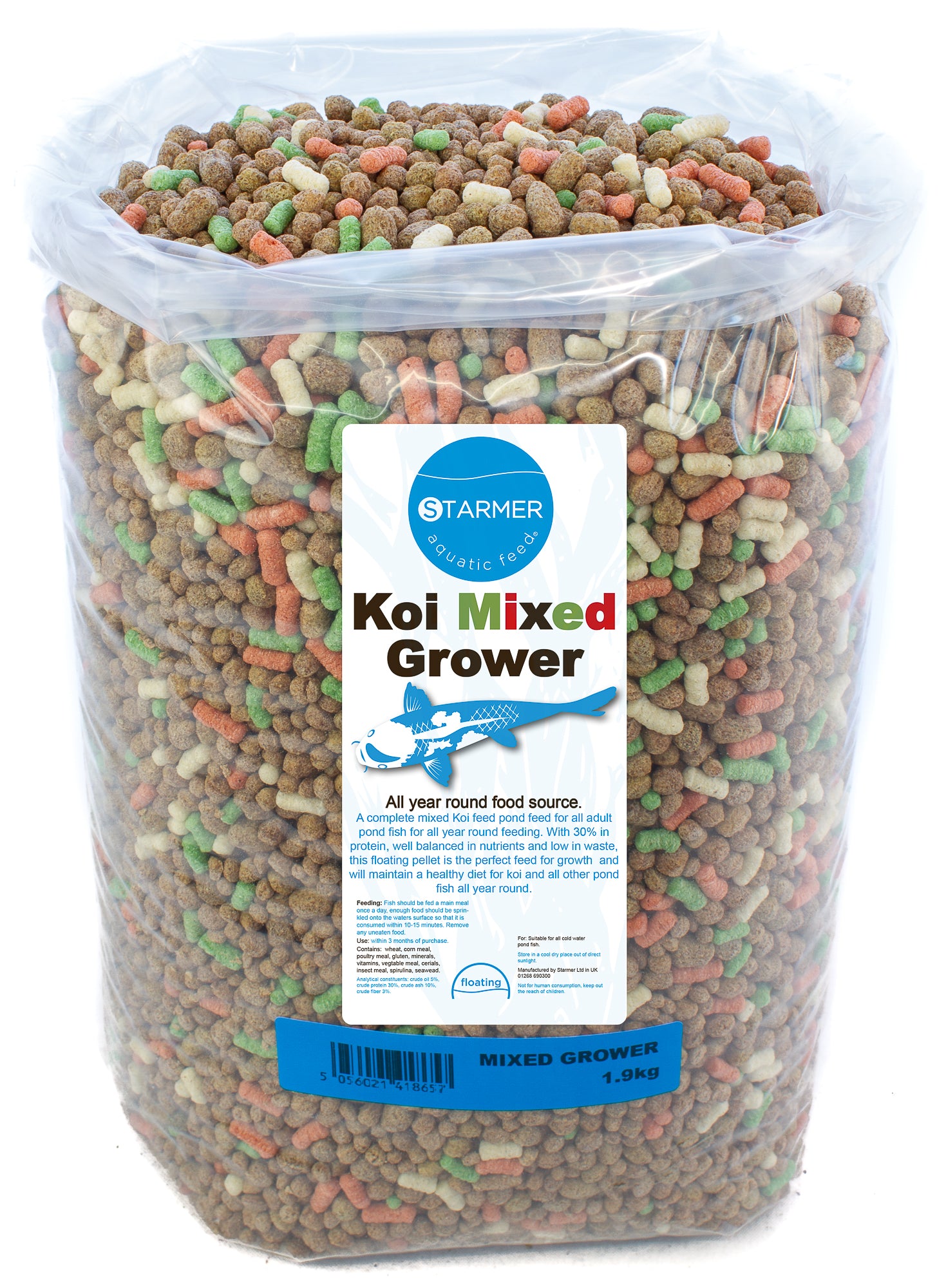 MIXED grower koi carp pellets