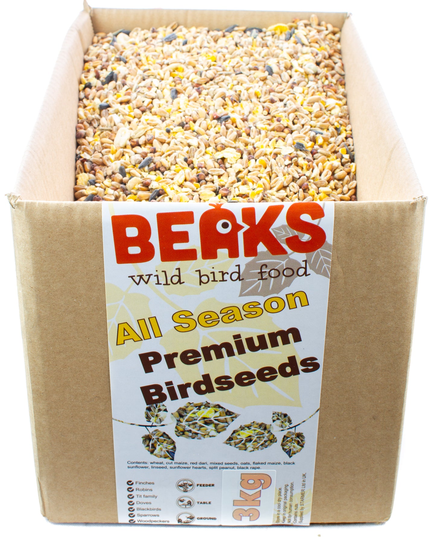 3kg suet feed pellets plus suet & seeds mixed birdseed