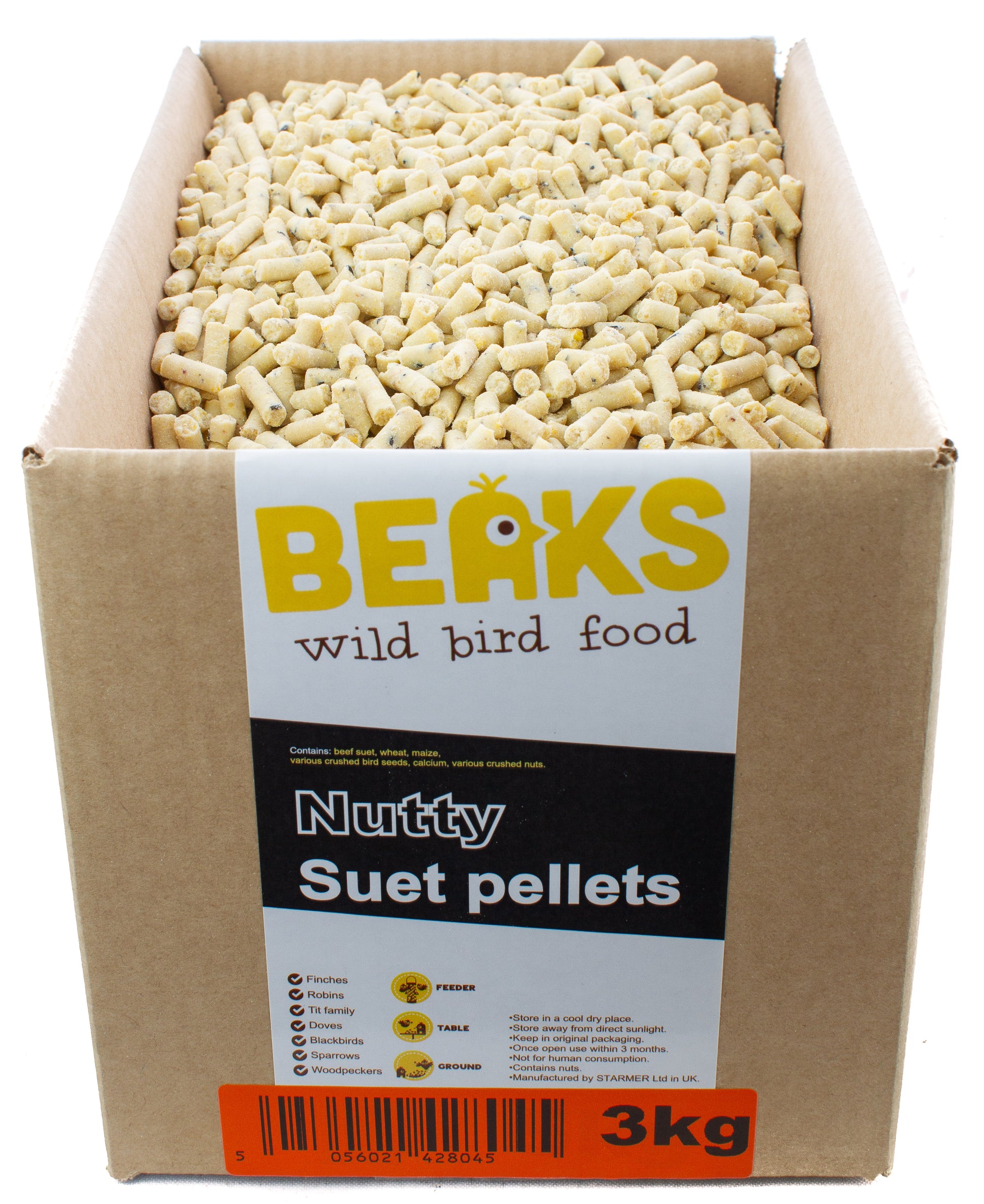 3kg suet feed pellets plus suet & seeds mixed birdseed