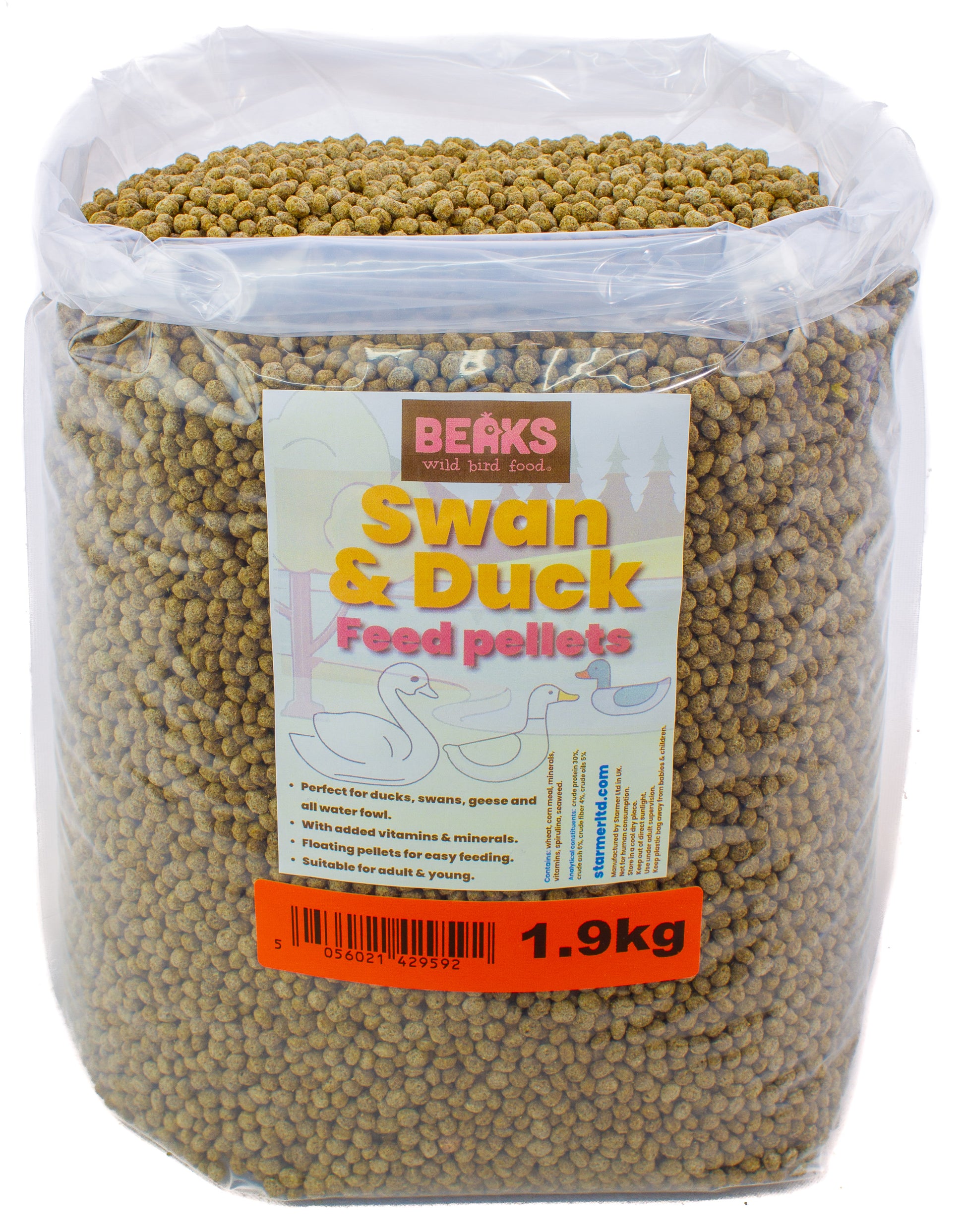 Swan & duck floating feed pellets 500g-20kg