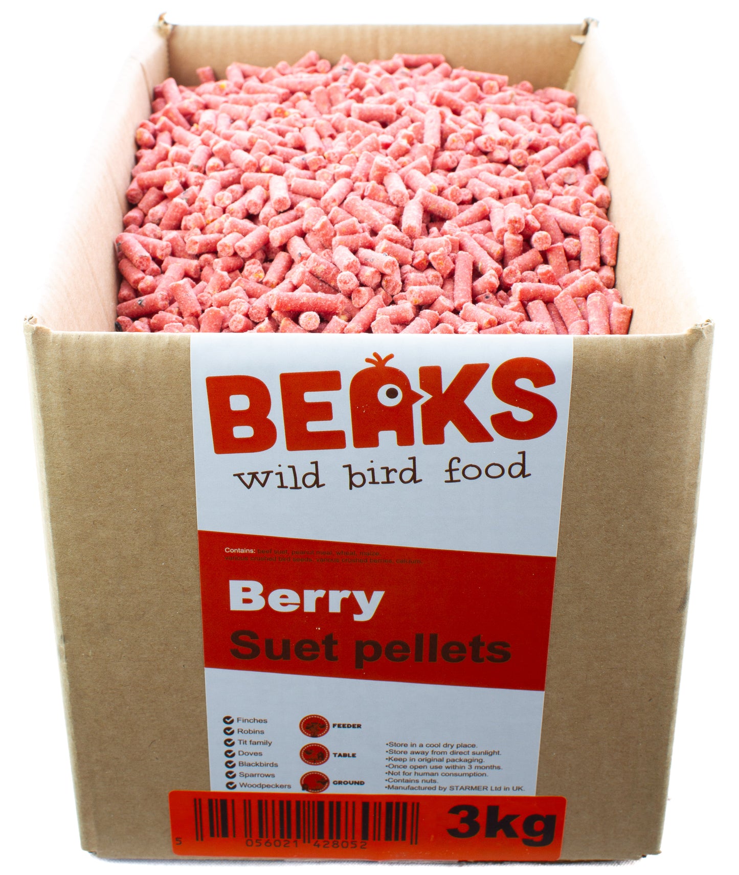 3kg suet feed pellets plus suet & seeds mixed birdseed