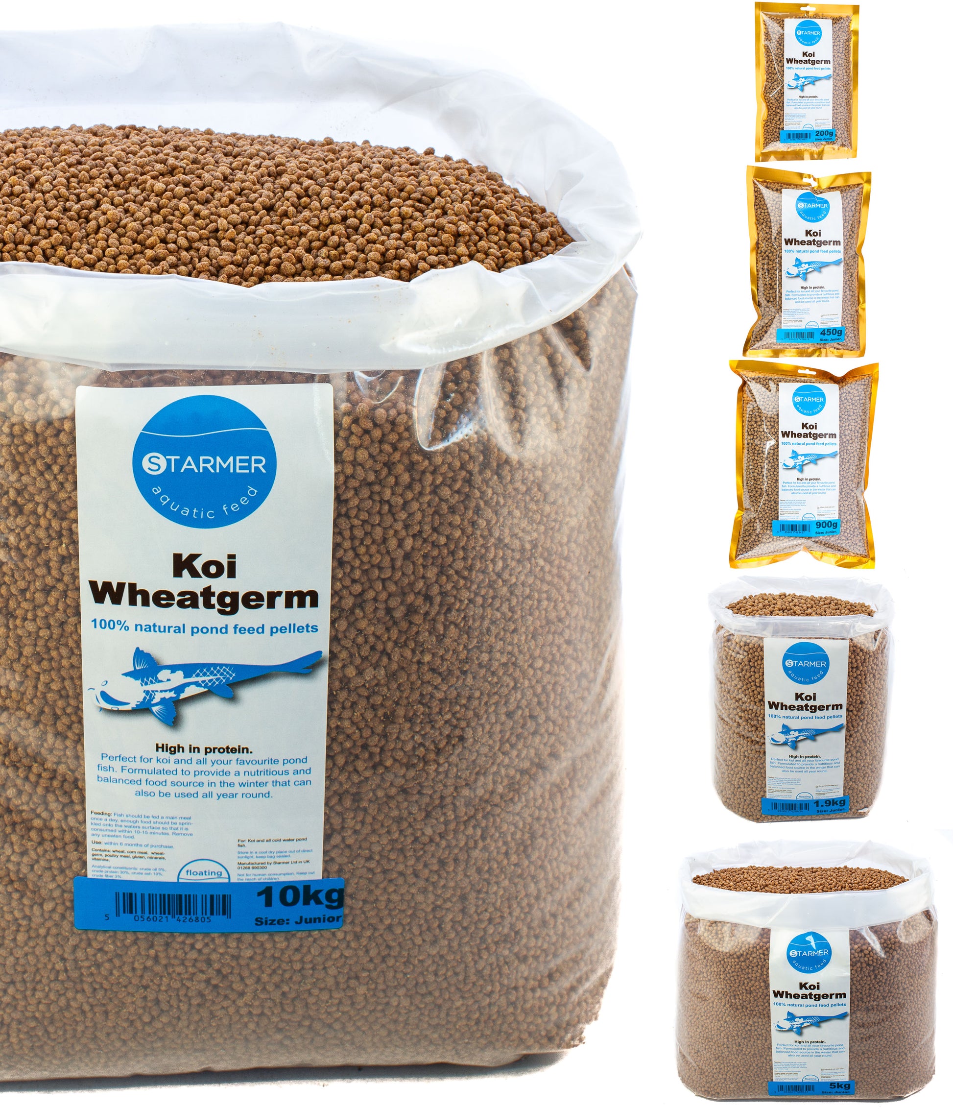 WHEATGERM pond feed pellets (JUNIOR)
