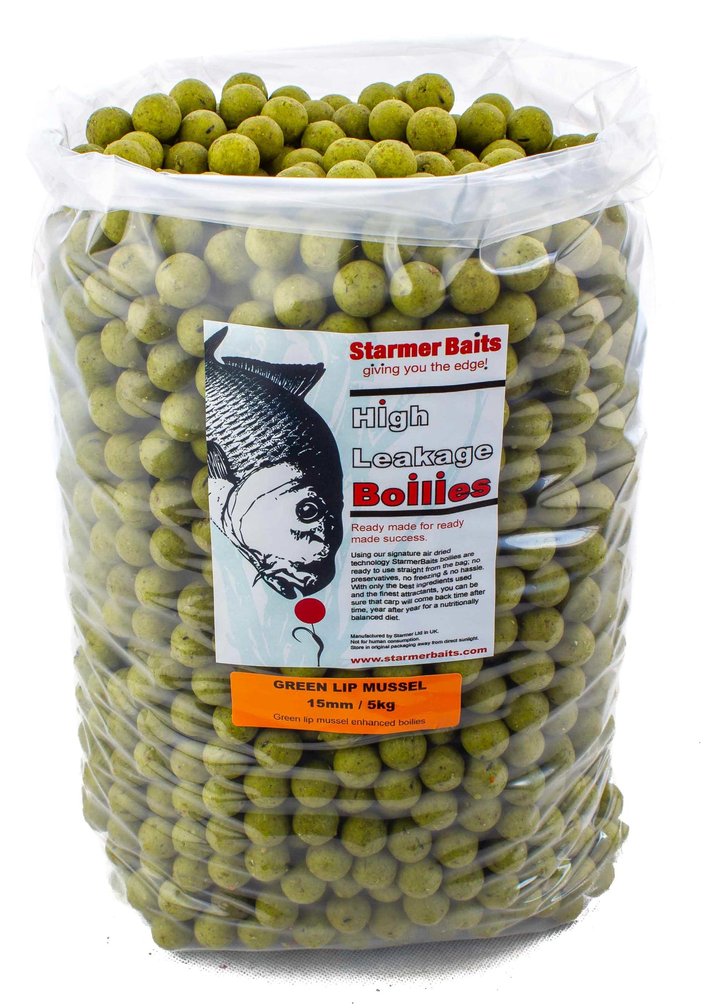 Green lip mussel boilies 15mm