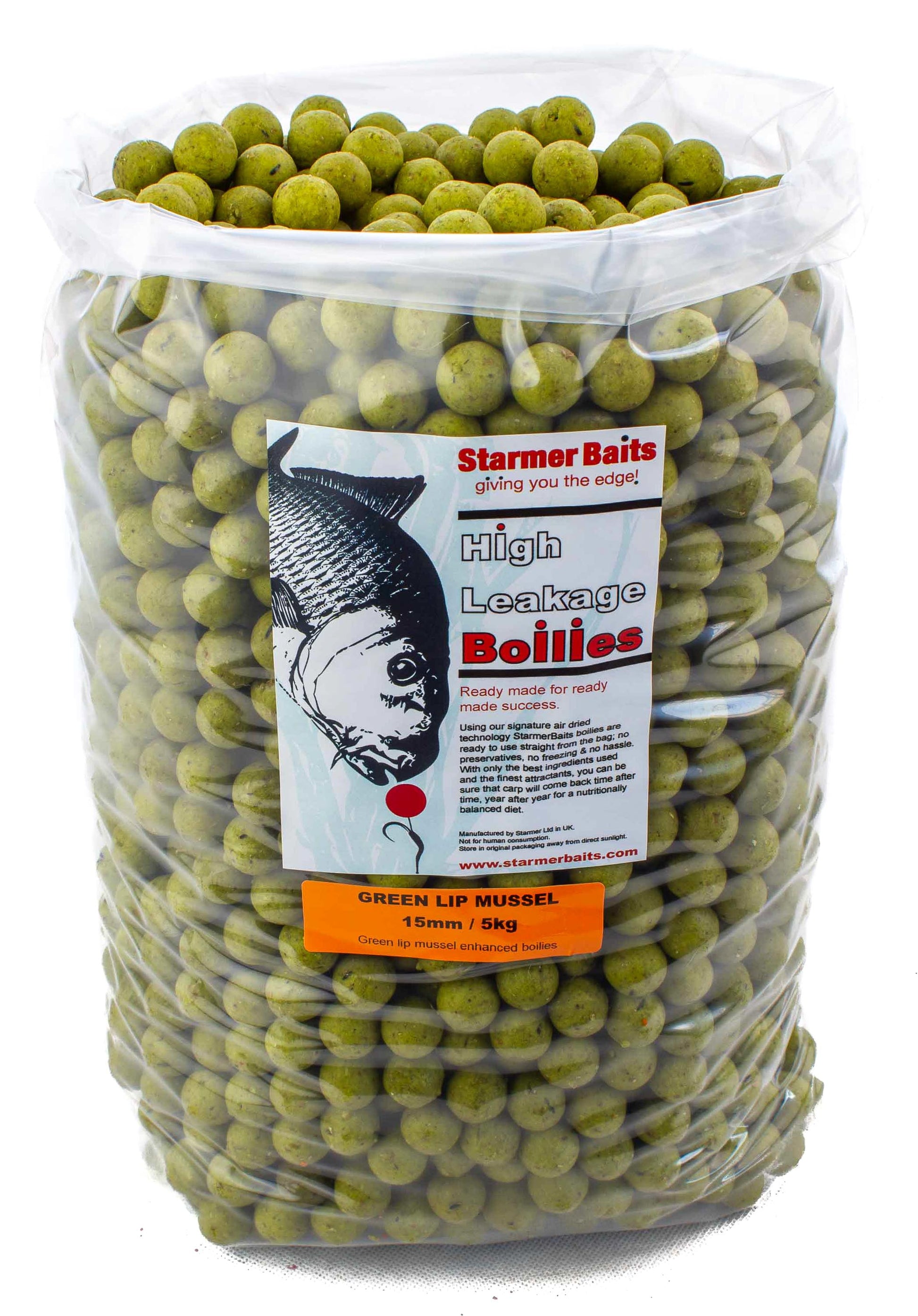 Green lip mussel boilies 15mm