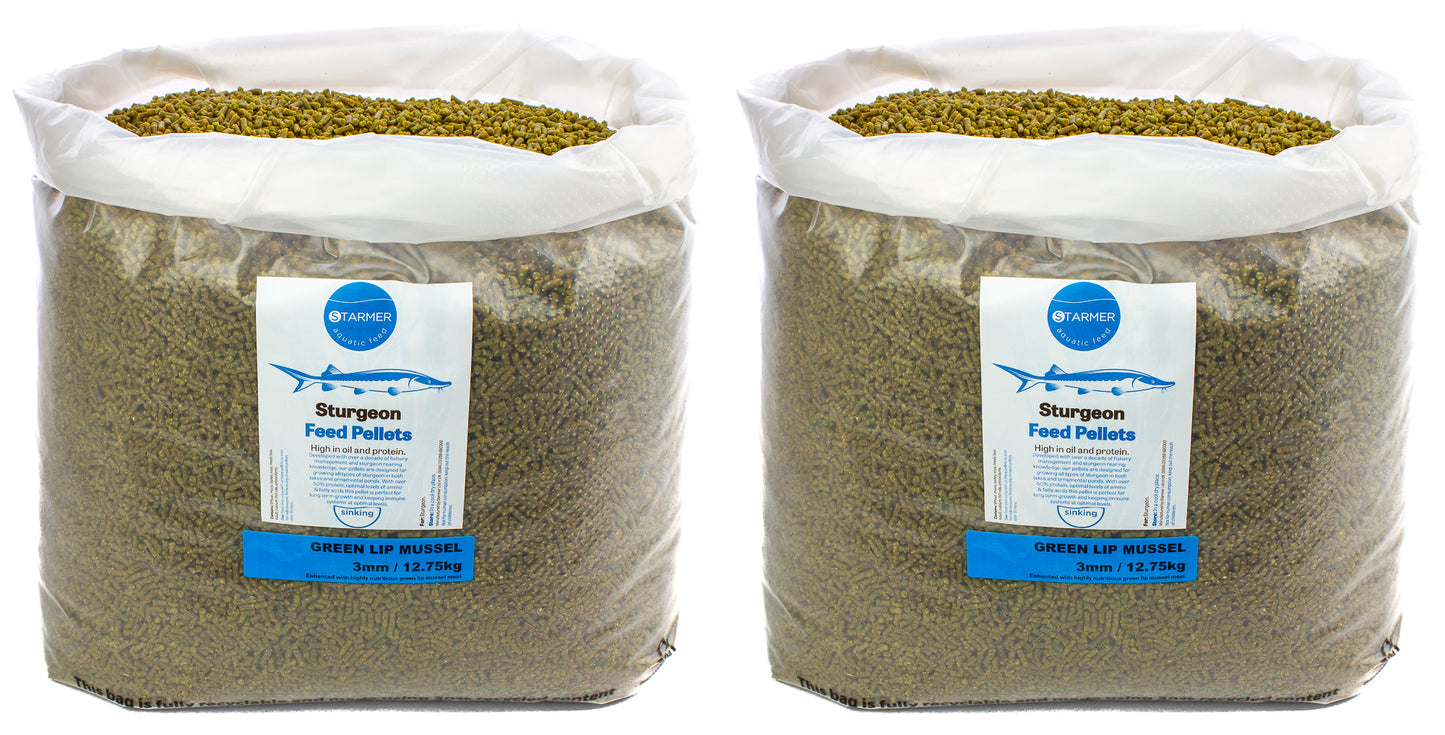 3mm GREEN LIP MUSSEL sturgeon pellets