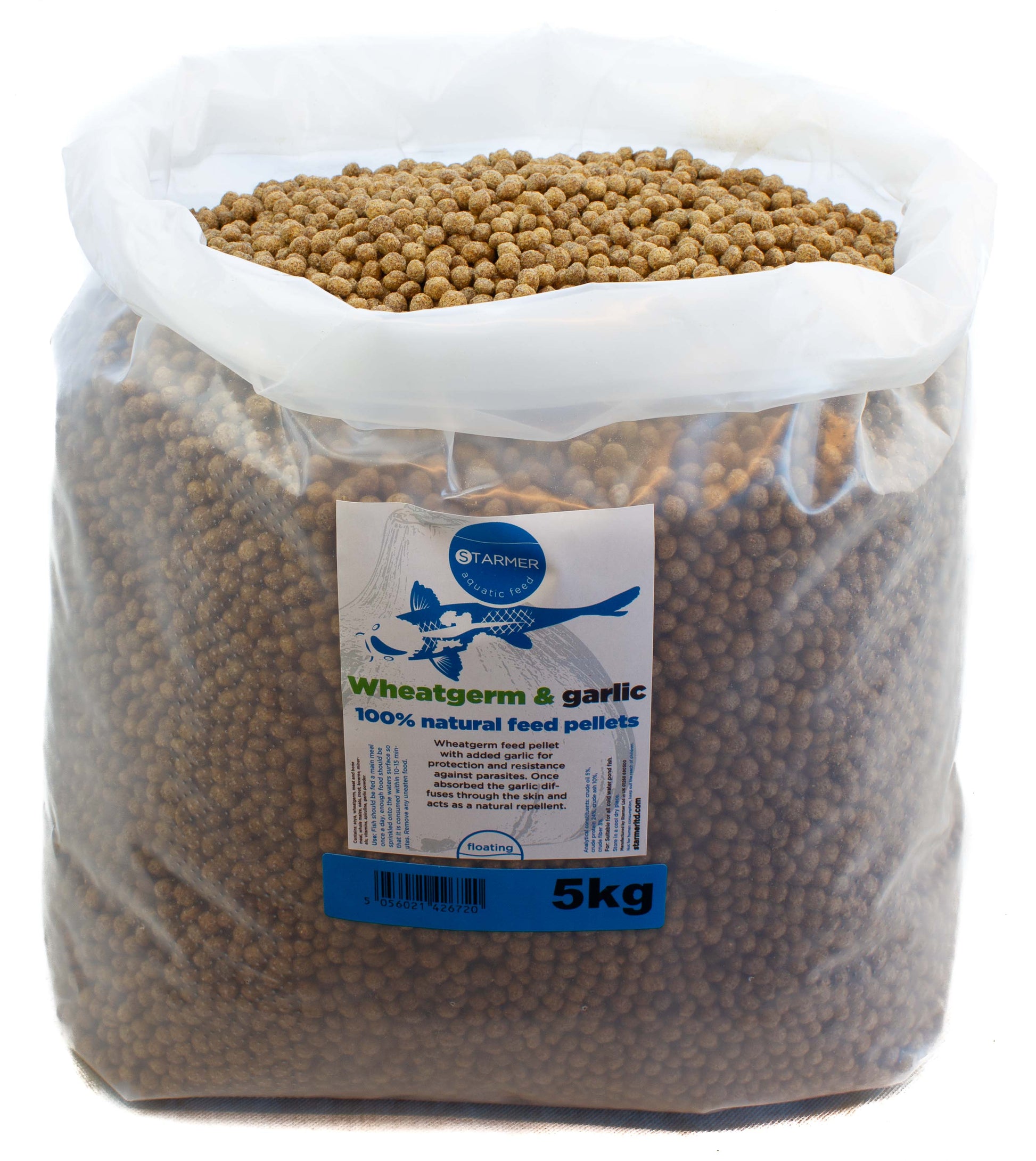 WHEATGERM & GARLIC koi pond feed pellets (ADULT)