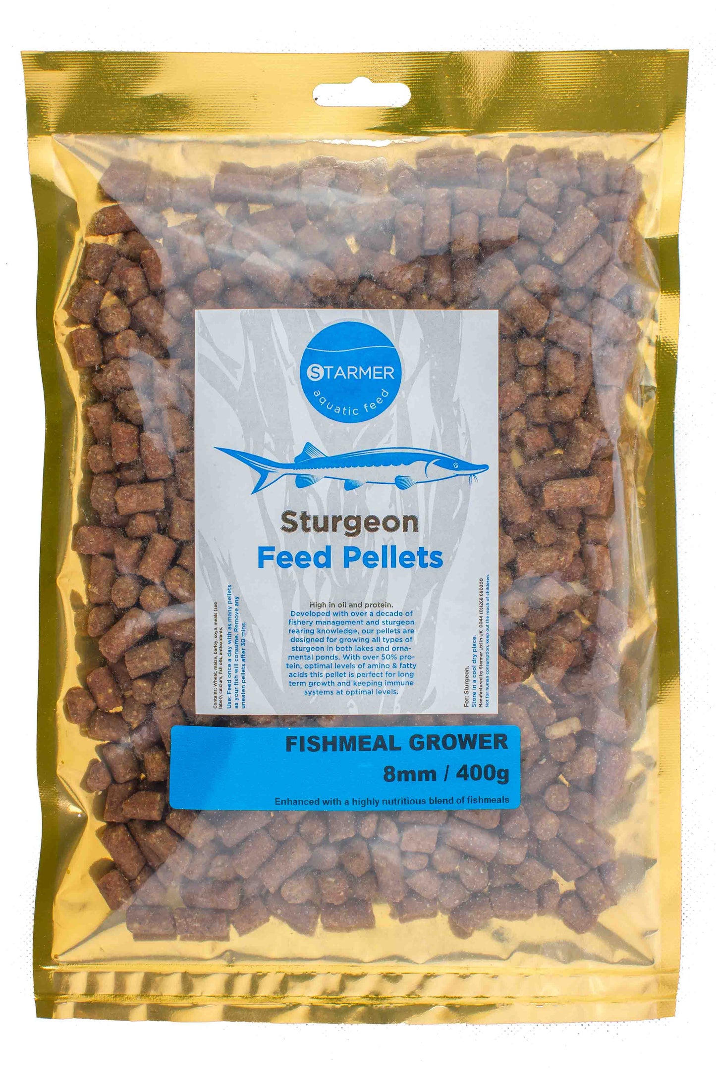 8mm grower sturgeon pellets