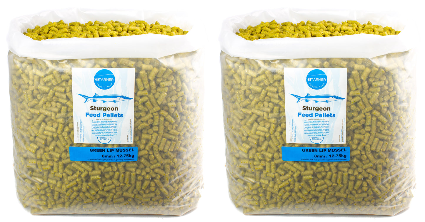 8mm GREEN LIP MUSSEL sturgeon pellets