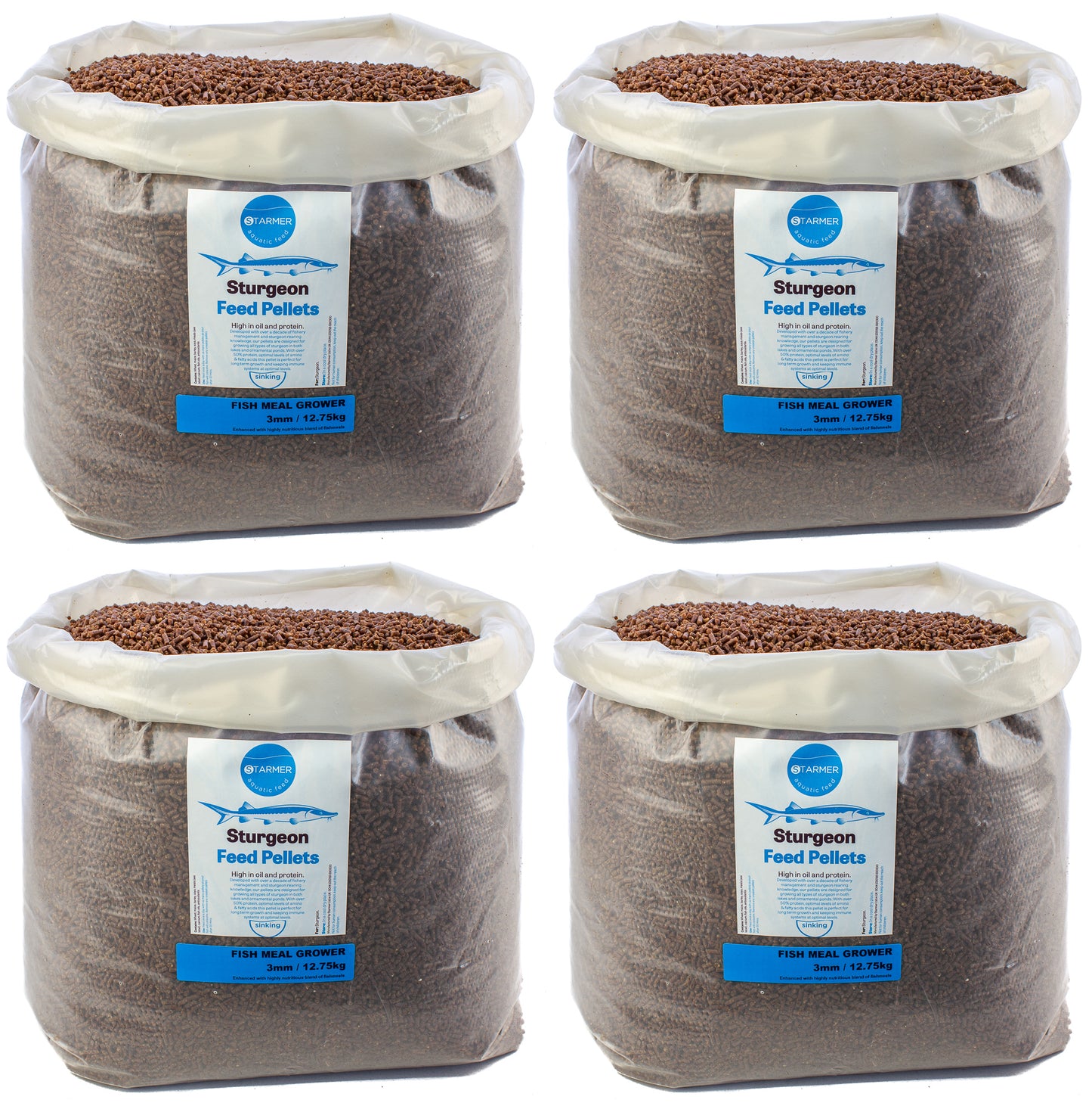 3mm FISHMEAL GROWER sturgeon pellets