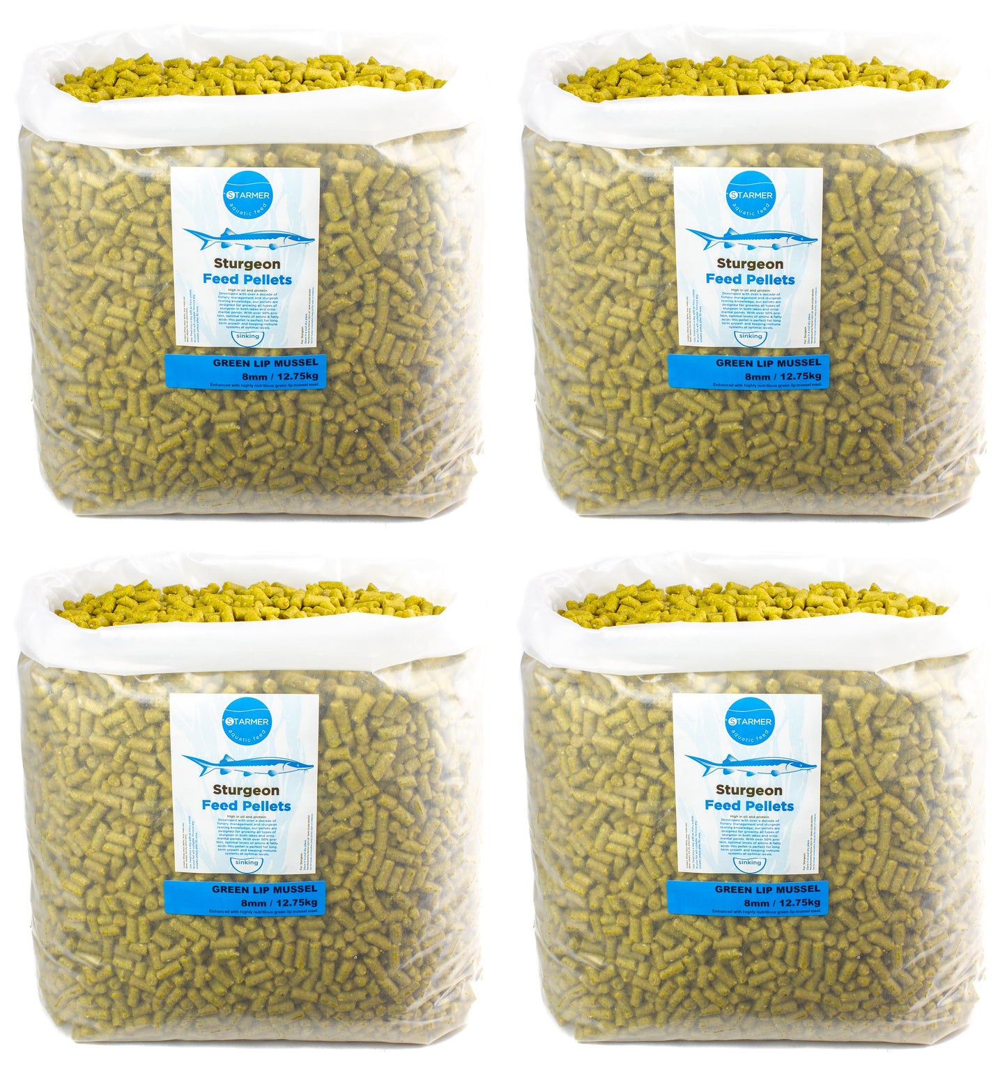 8mm GREEN LIP MUSSEL sturgeon pellets
