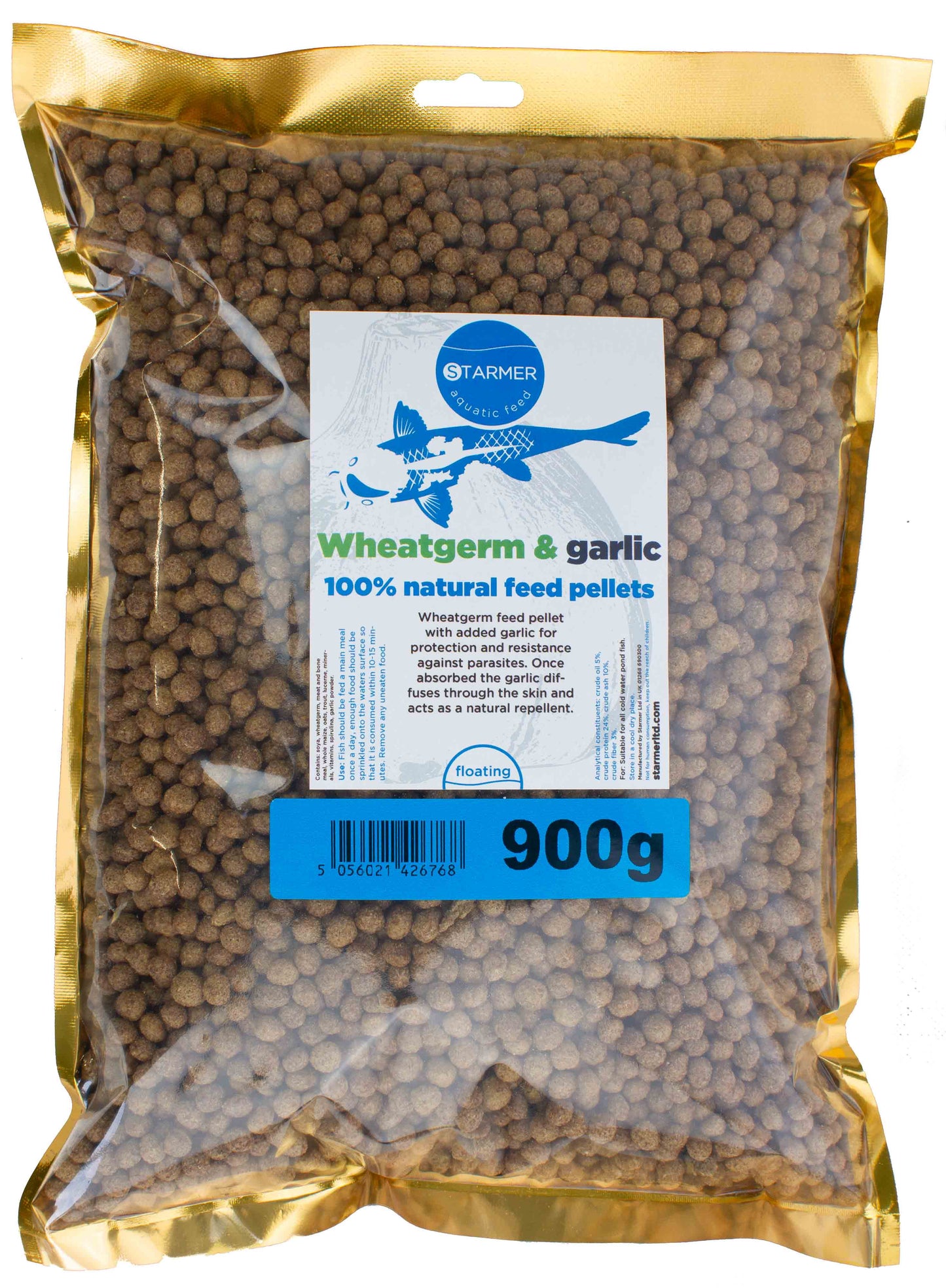 WHEATGERM & GARLIC koi pond feed pellets (ADULT)
