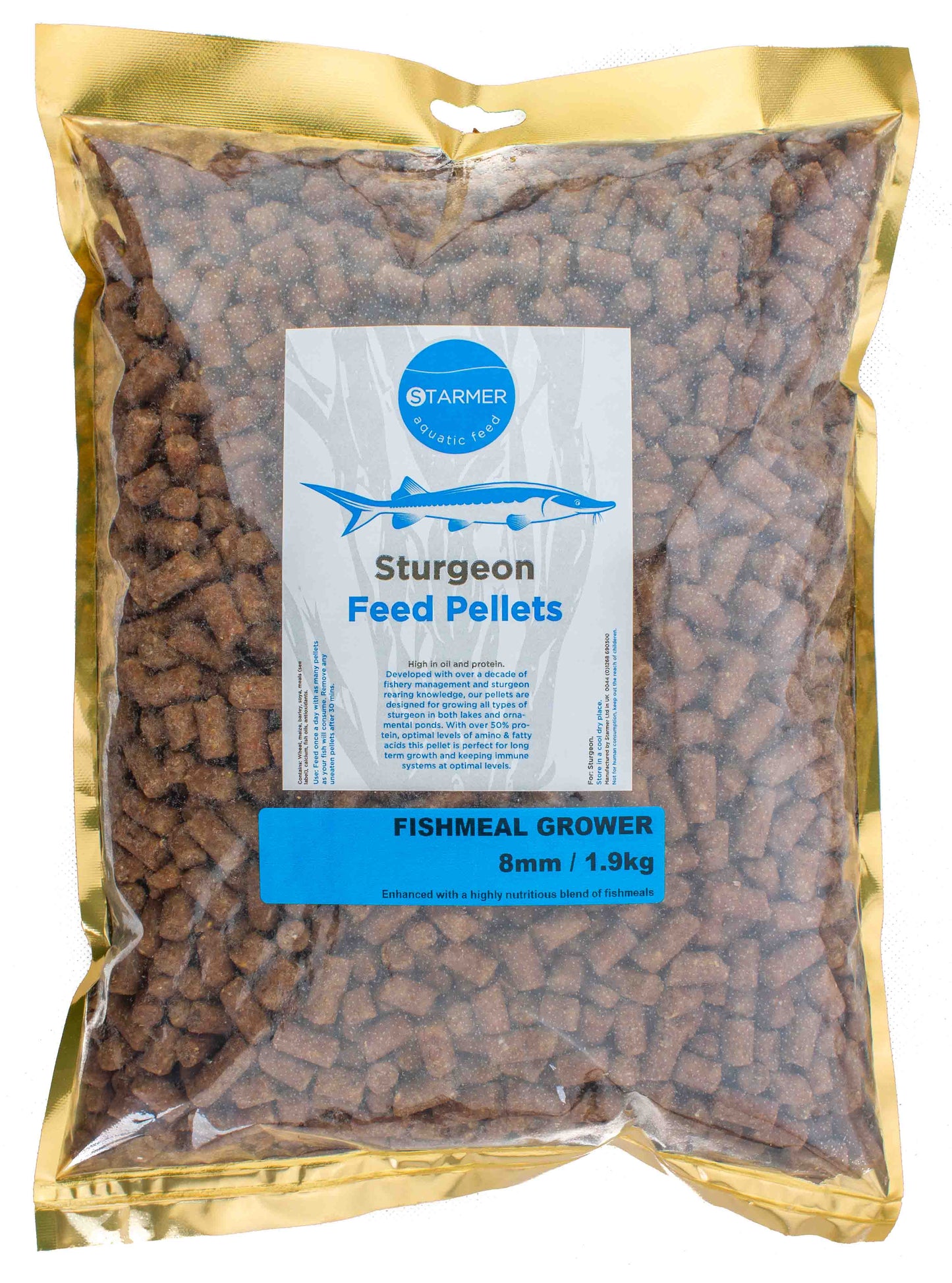 8mm grower sturgeon pellets