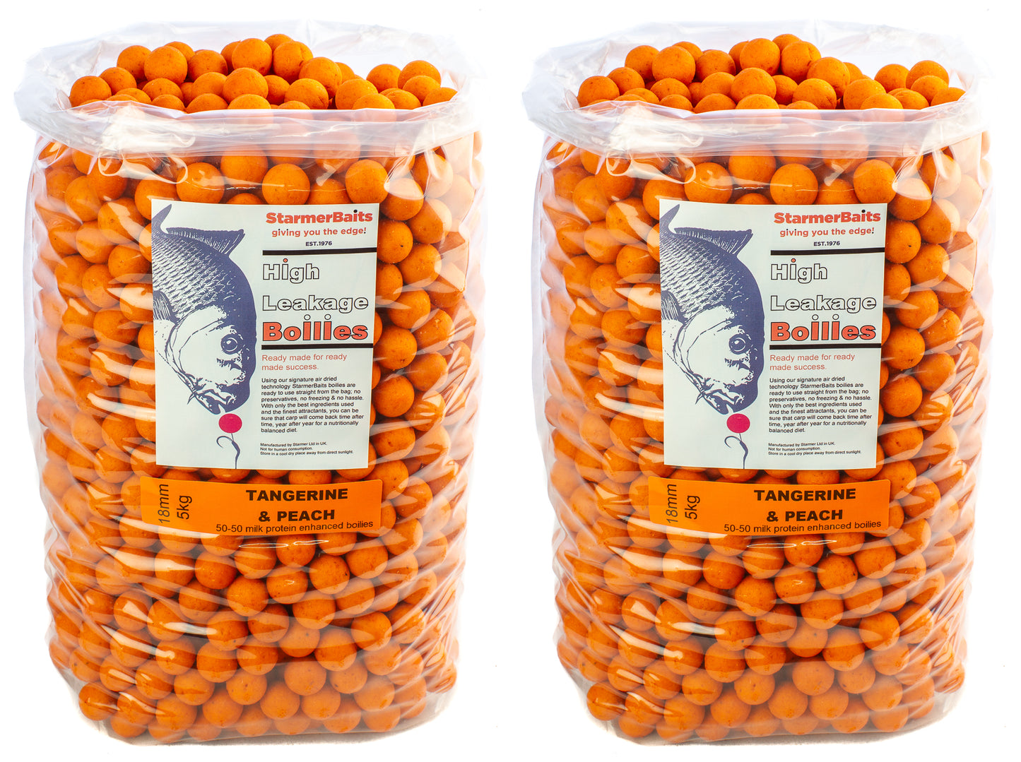 Tangerine peach boilies 18mm