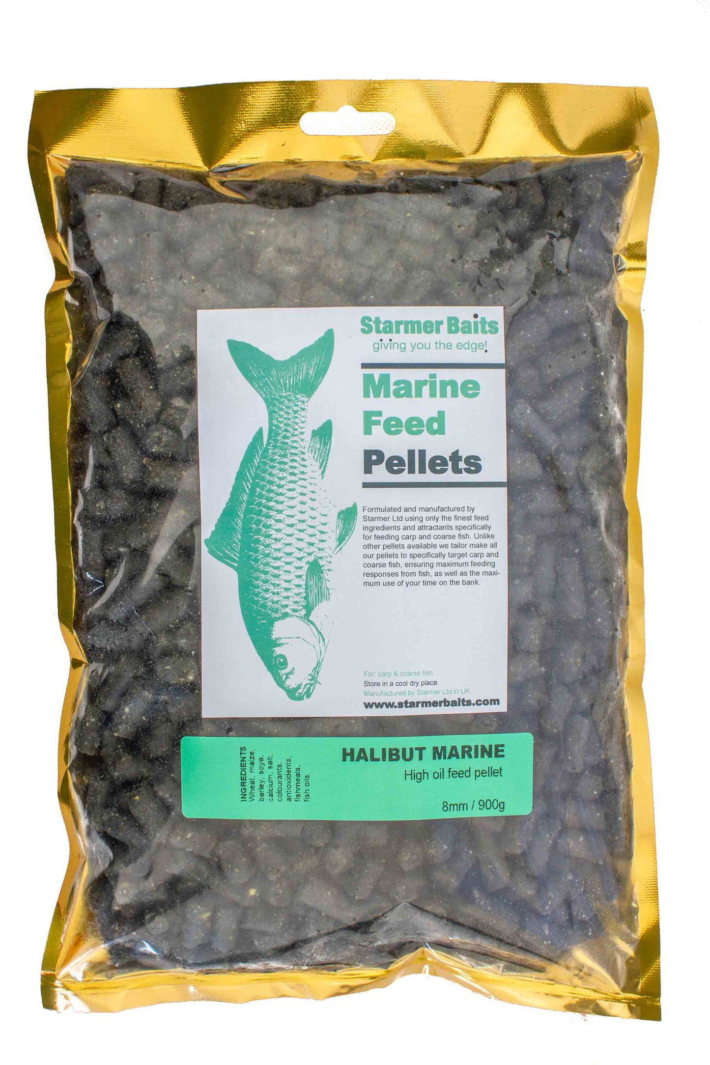8mm Halibut marine sinking feed pellets