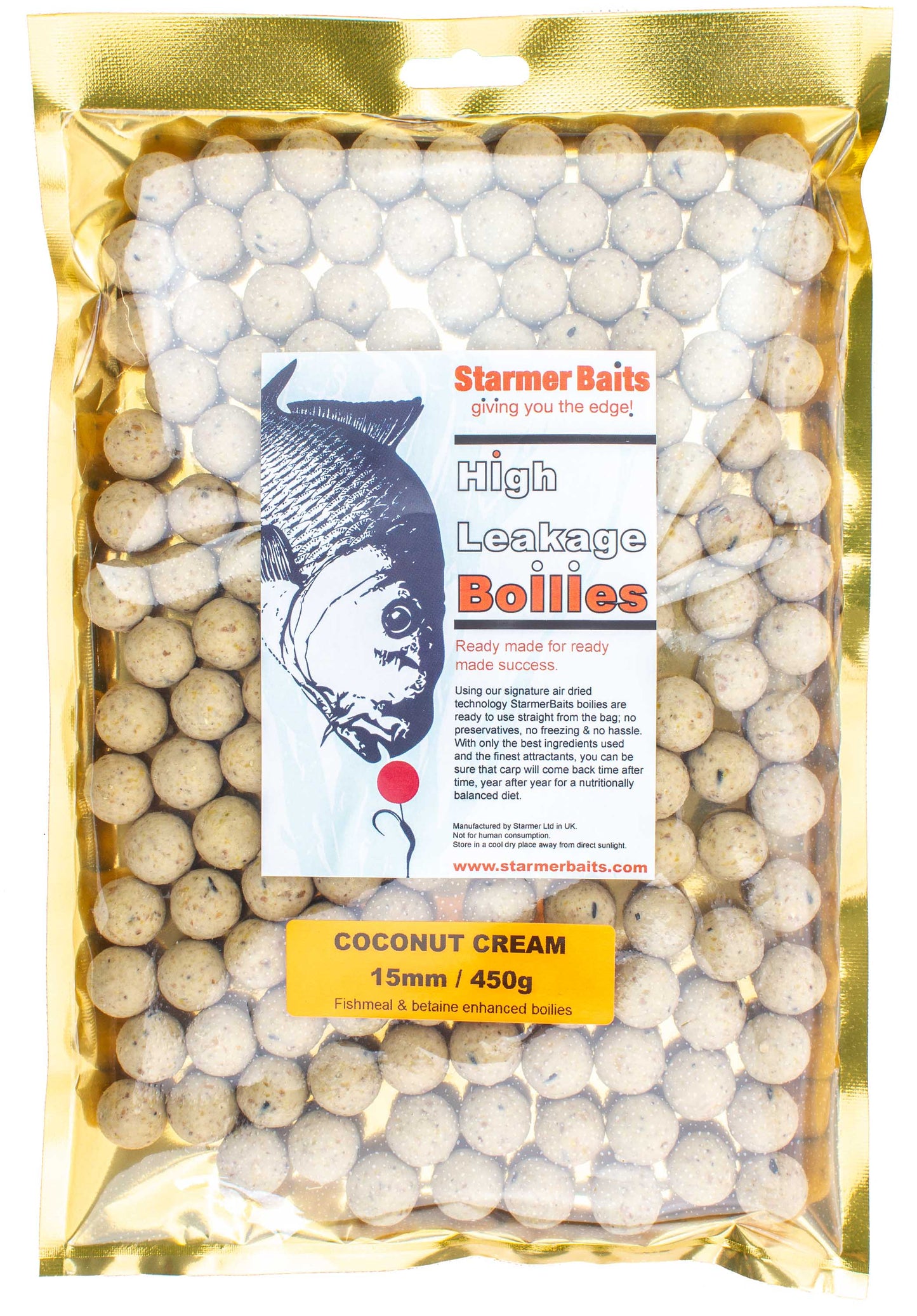 Coconut cream boilies 15mm