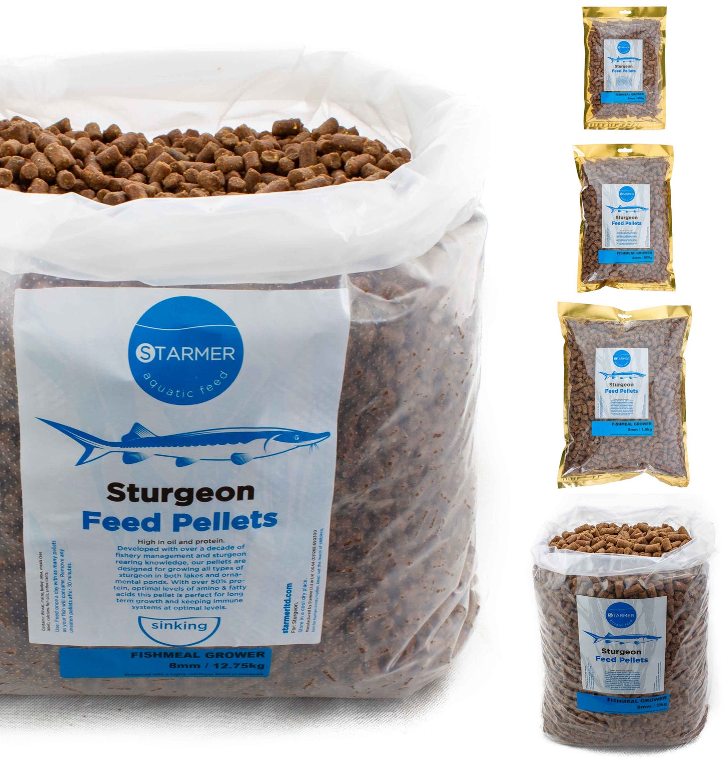 8mm grower sturgeon pellets