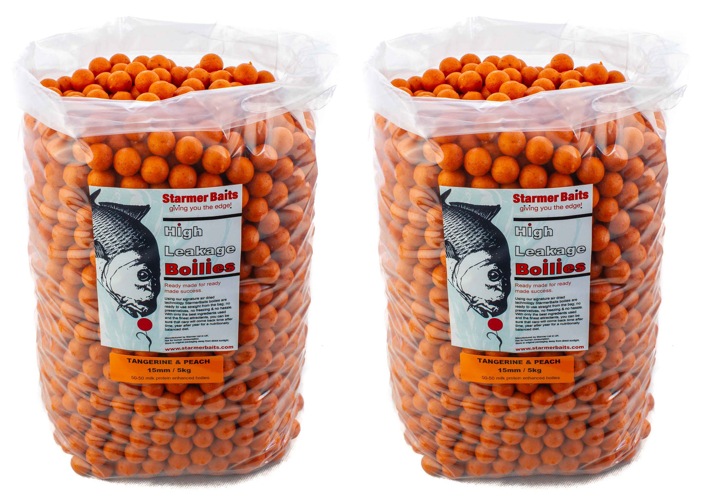 Tangerine & peach boilies 15mm