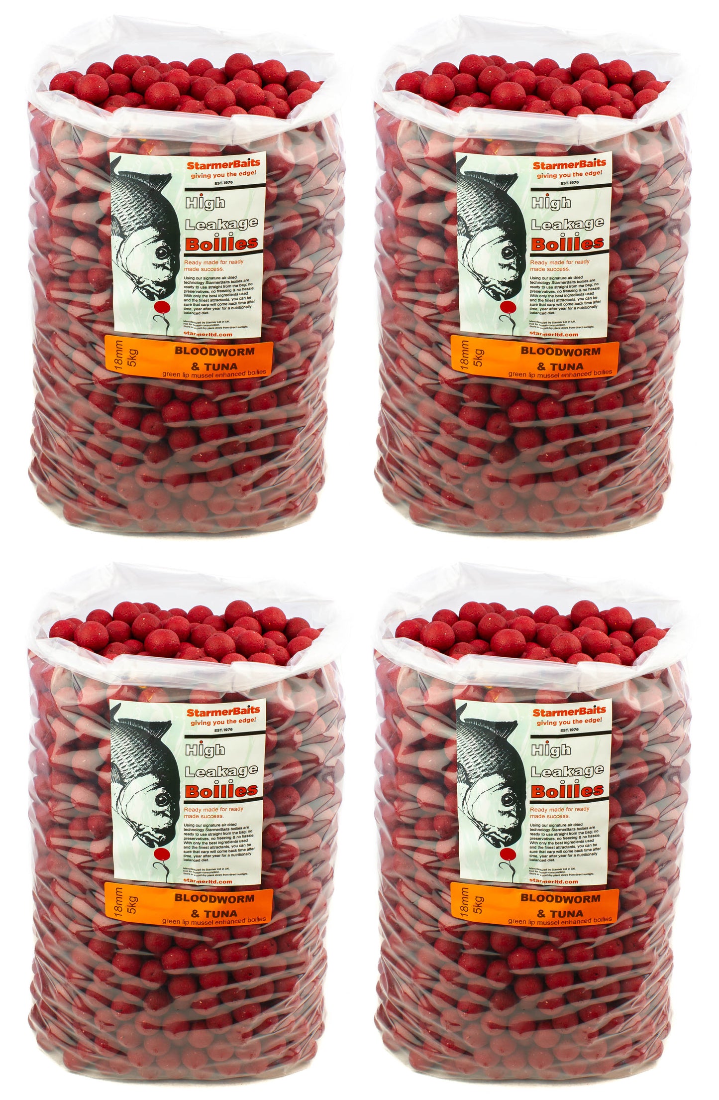 Bloodworm & tuna boilies 18mm