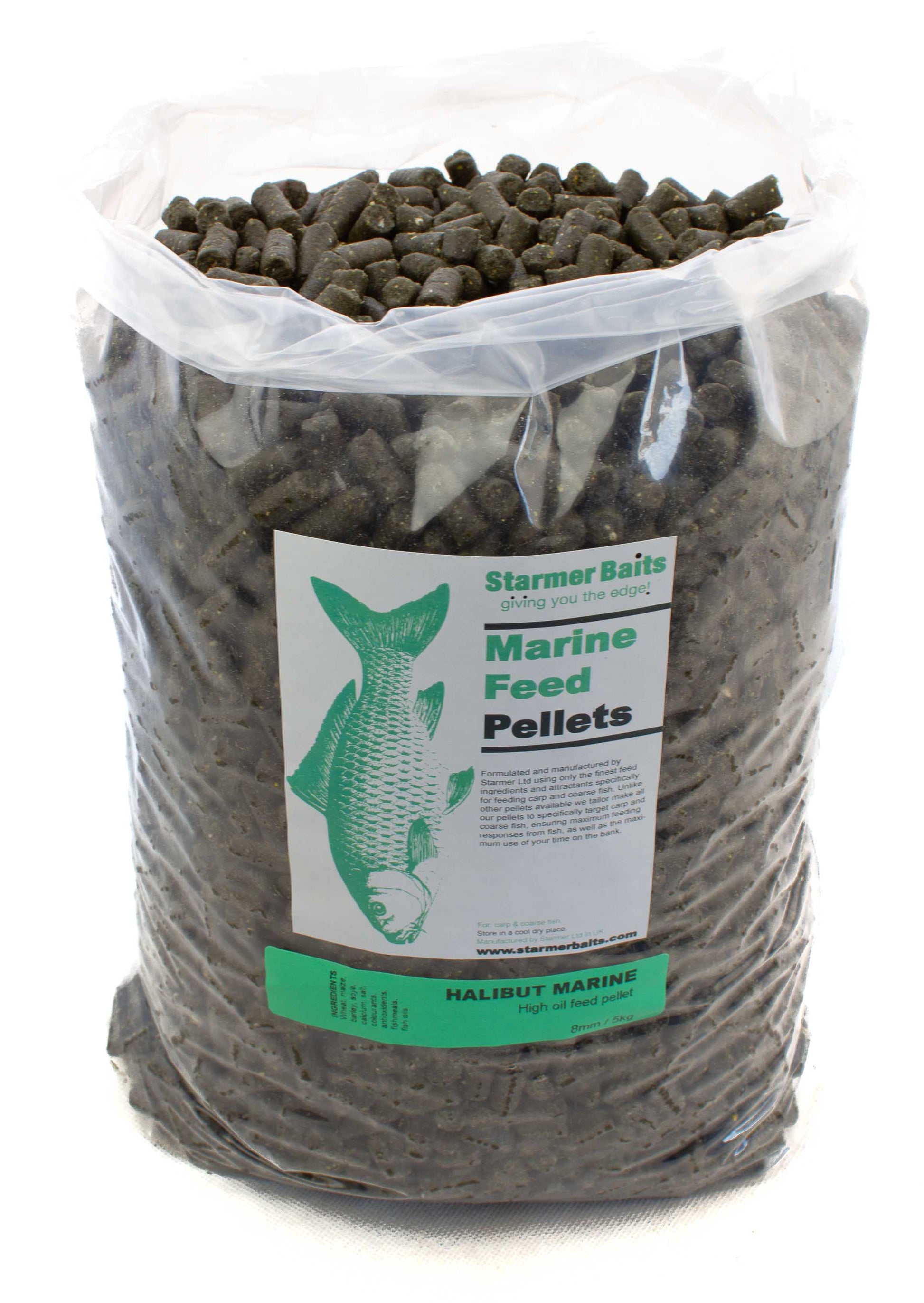 8mm Halibut marine sinking feed pellets