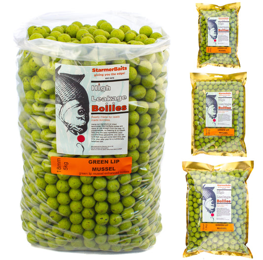 Green lip mussel boilies 18mm