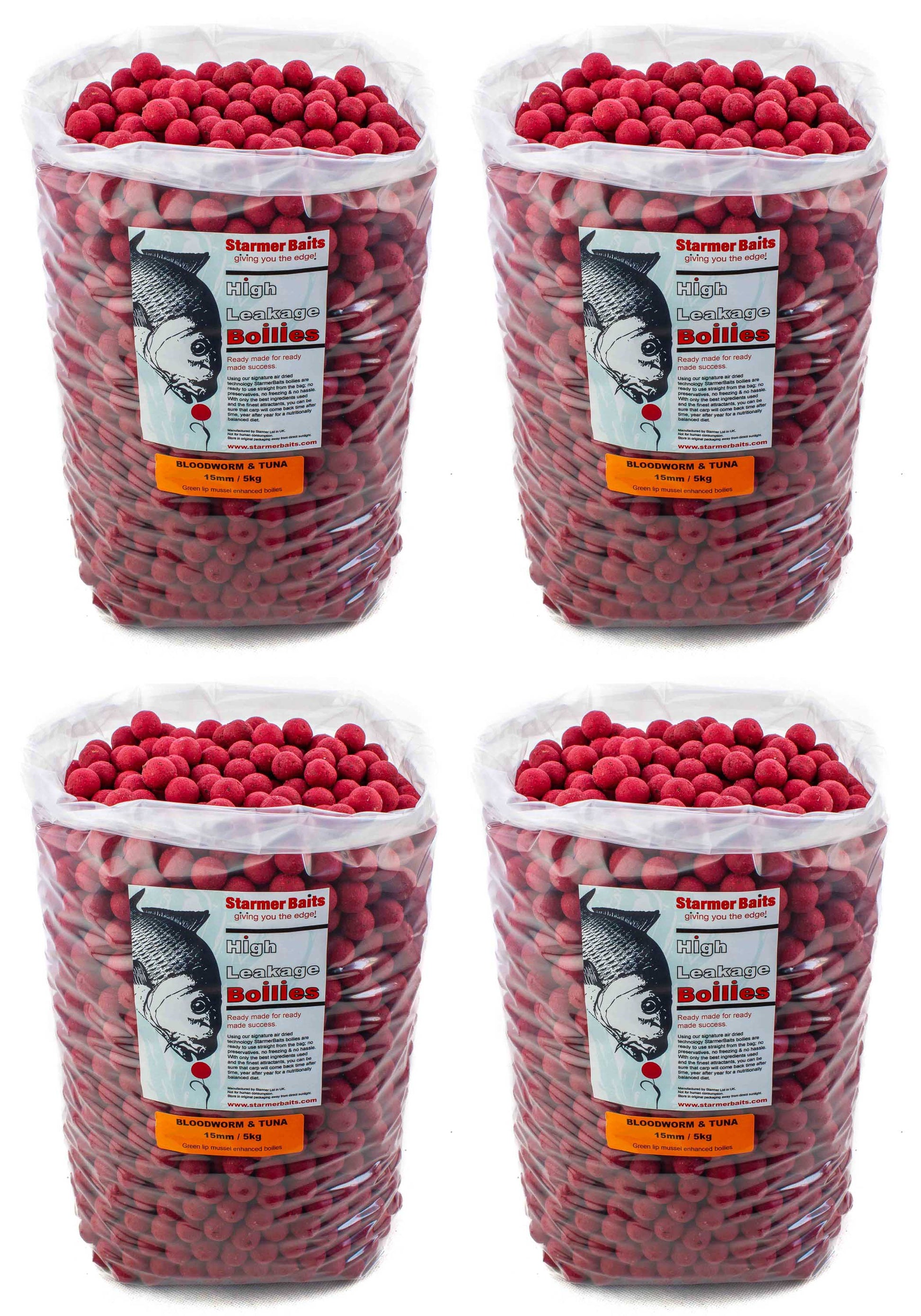 Bloodworm & tuna boilies 15mm