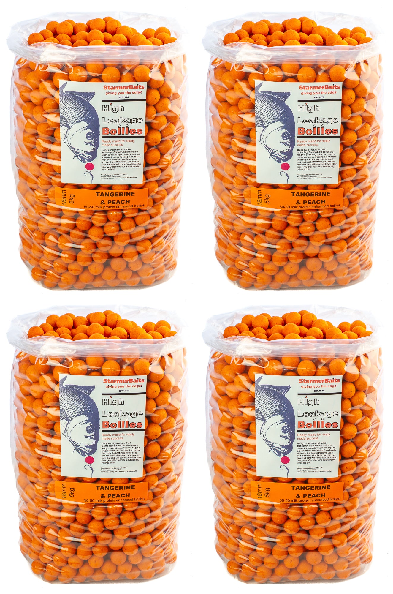 Tangerine peach boilies 18mm