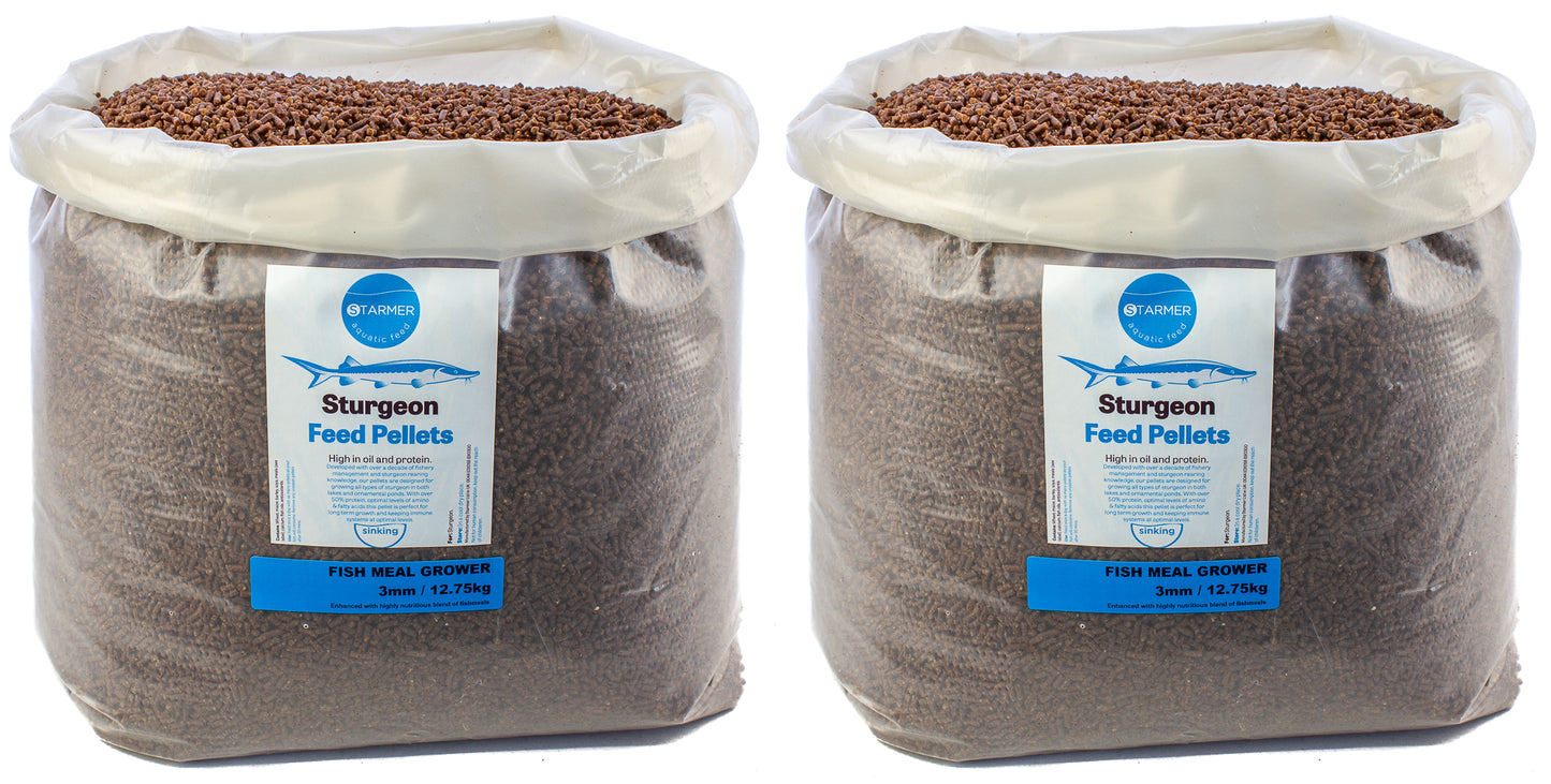 3mm FISHMEAL GROWER sturgeon pellets