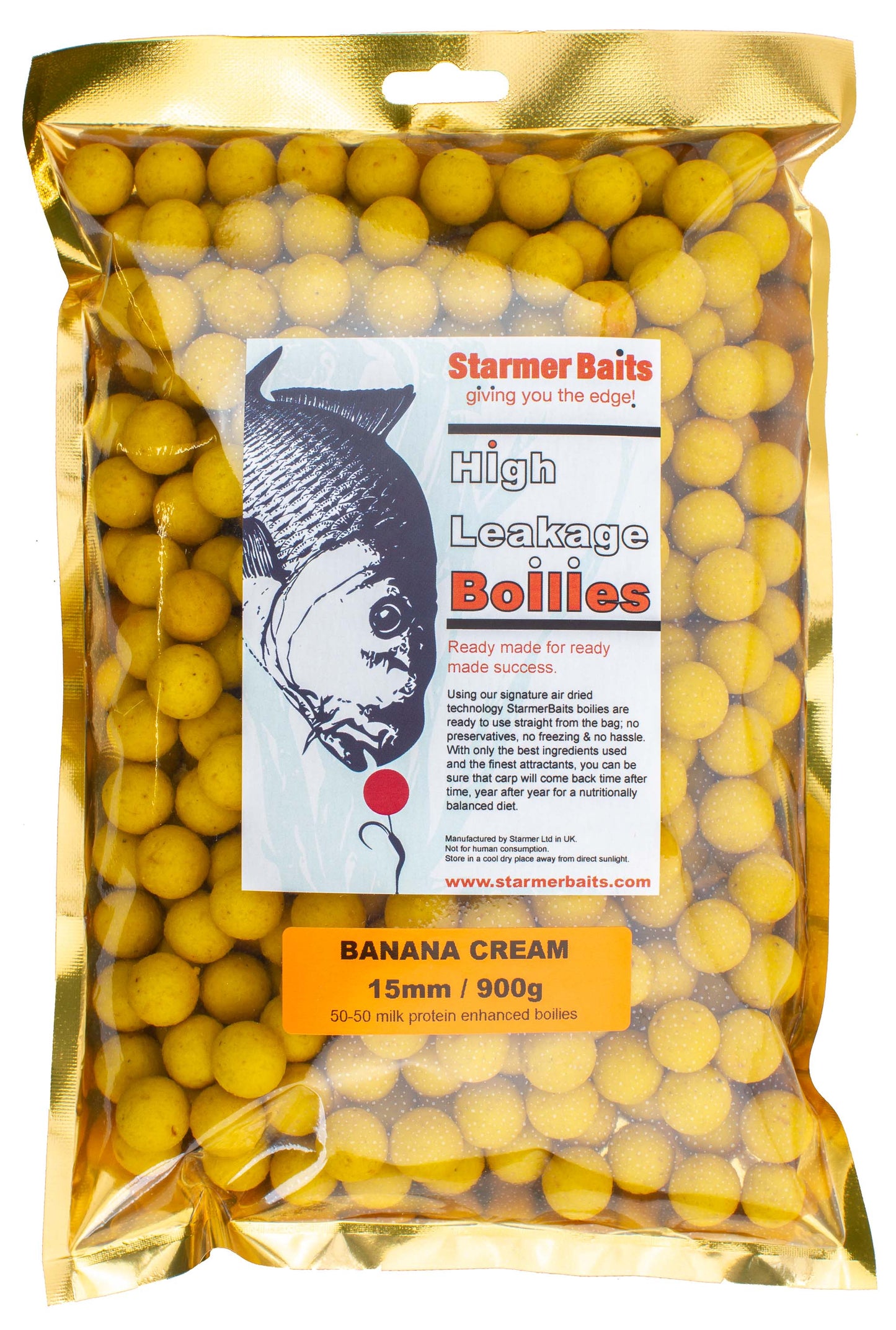 Banana cream boilies 15mm