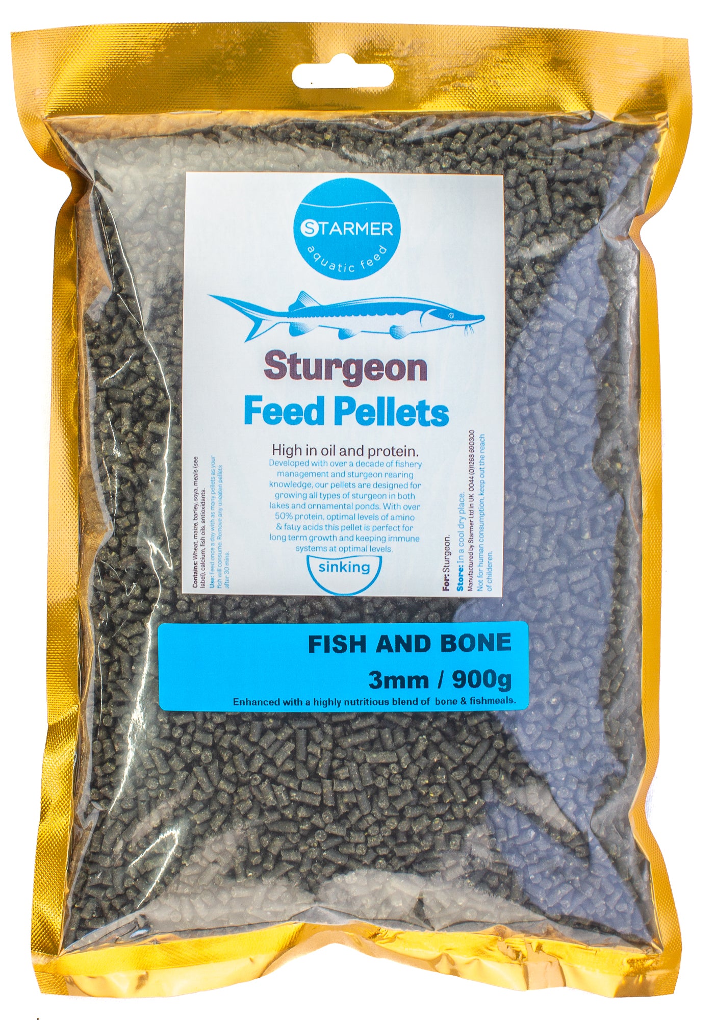 3mm FISH & BONE sturgeon pellets