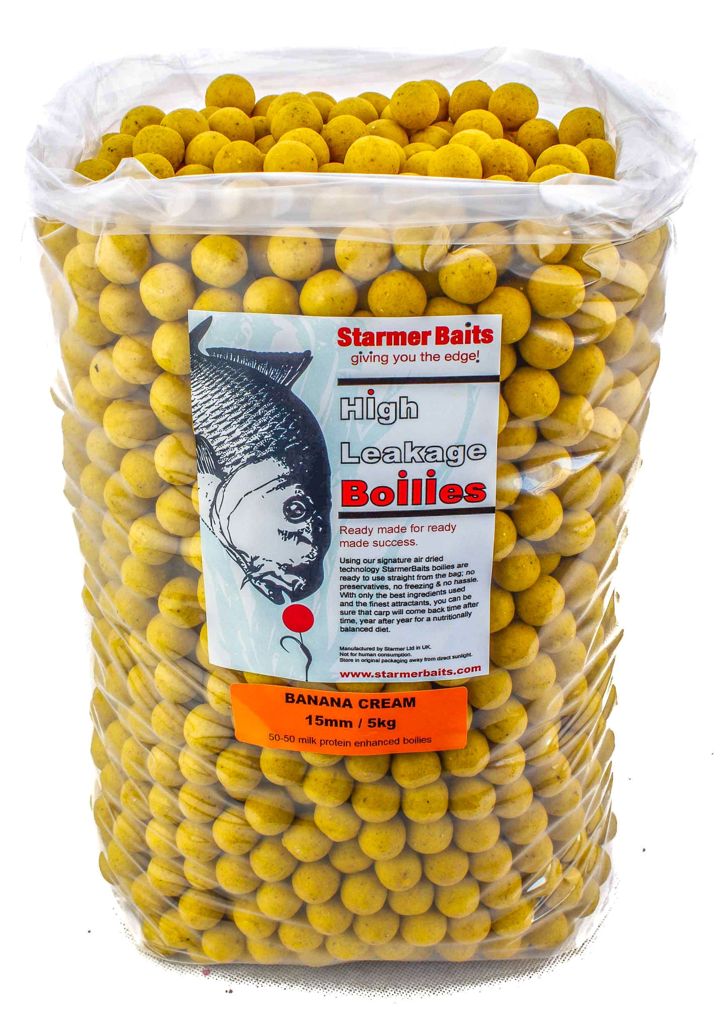 Banana cream boilies 15mm