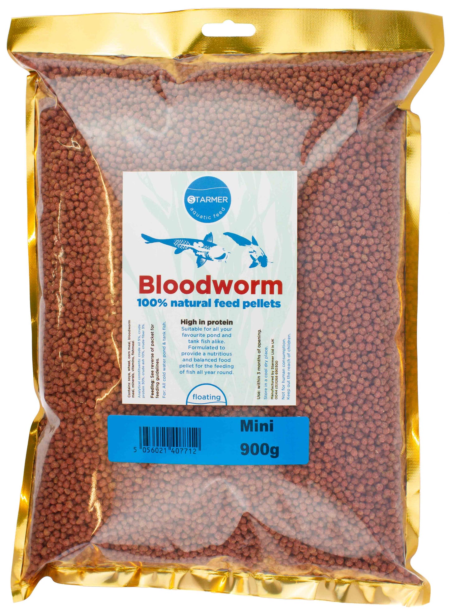 BLOODWORM pond feed pellets (mini)