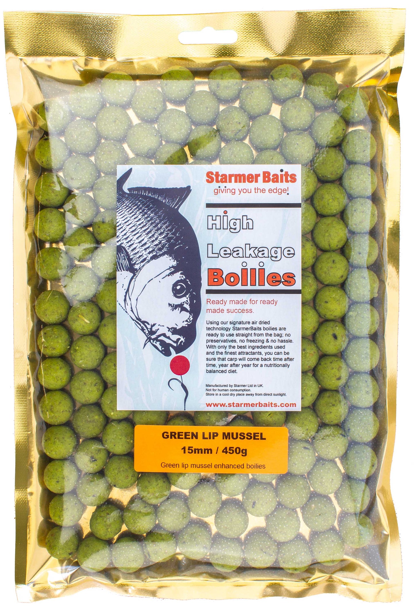 Green lip mussel boilies 15mm