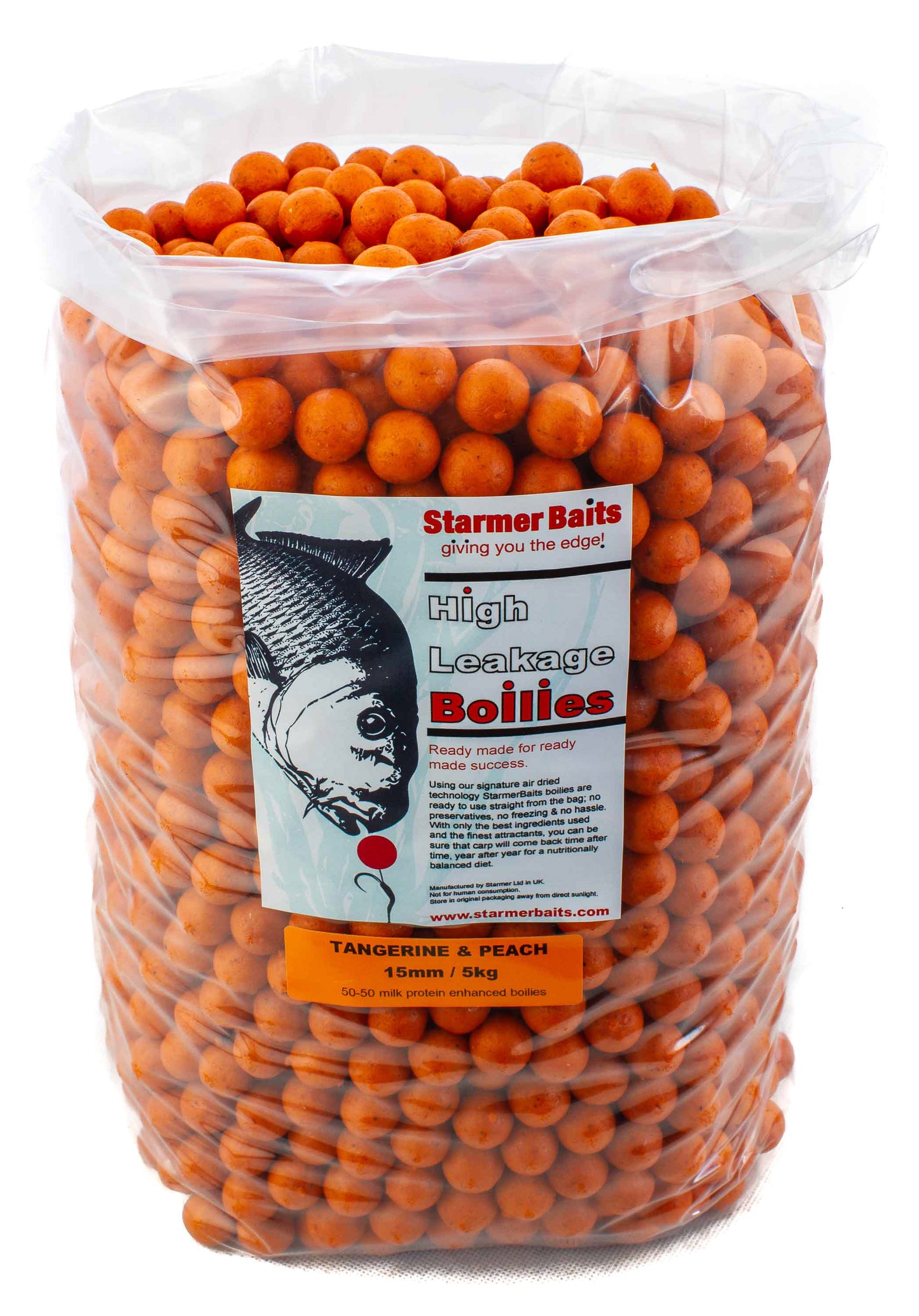 Tangerine & peach boilies 15mm