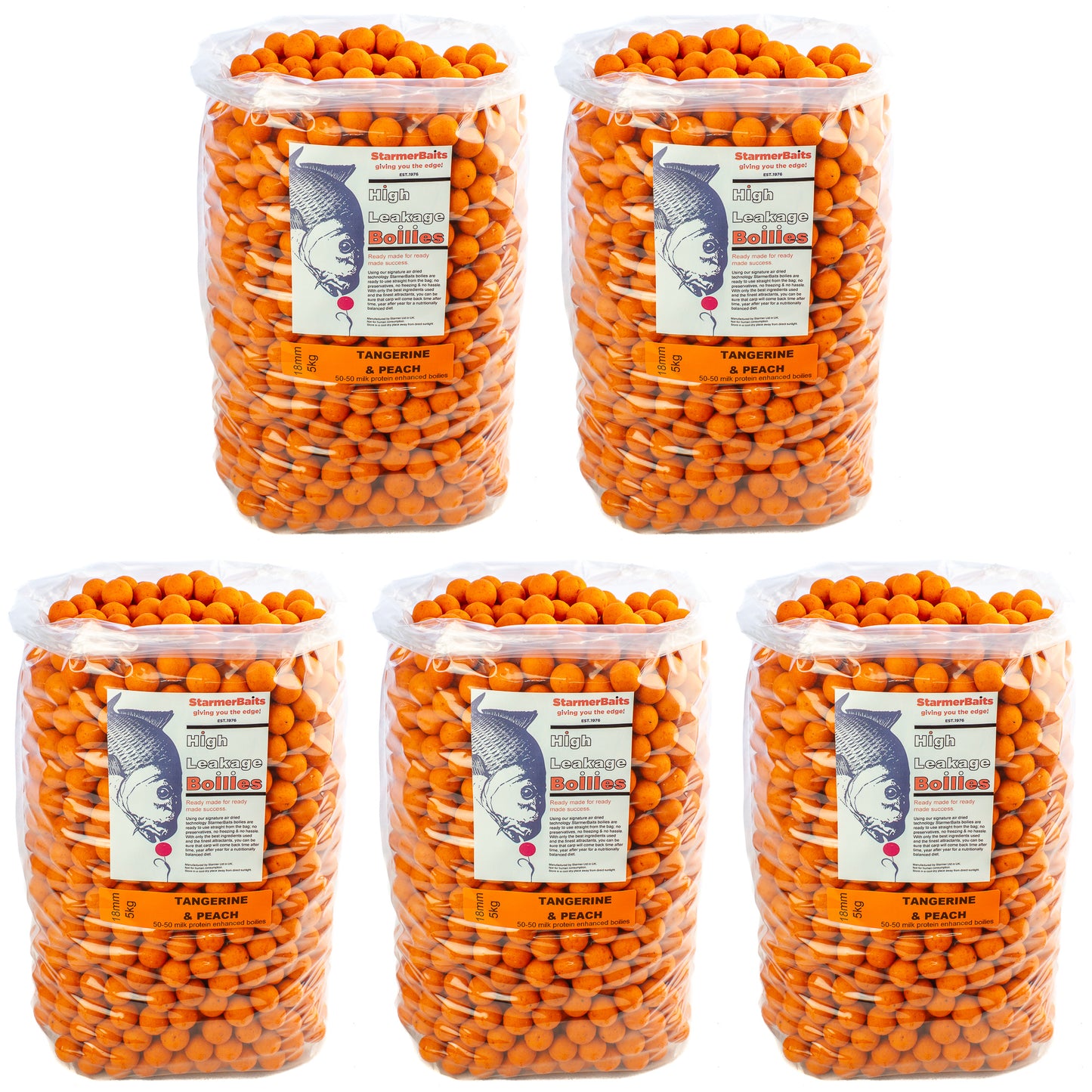 Tangerine peach boilies 18mm