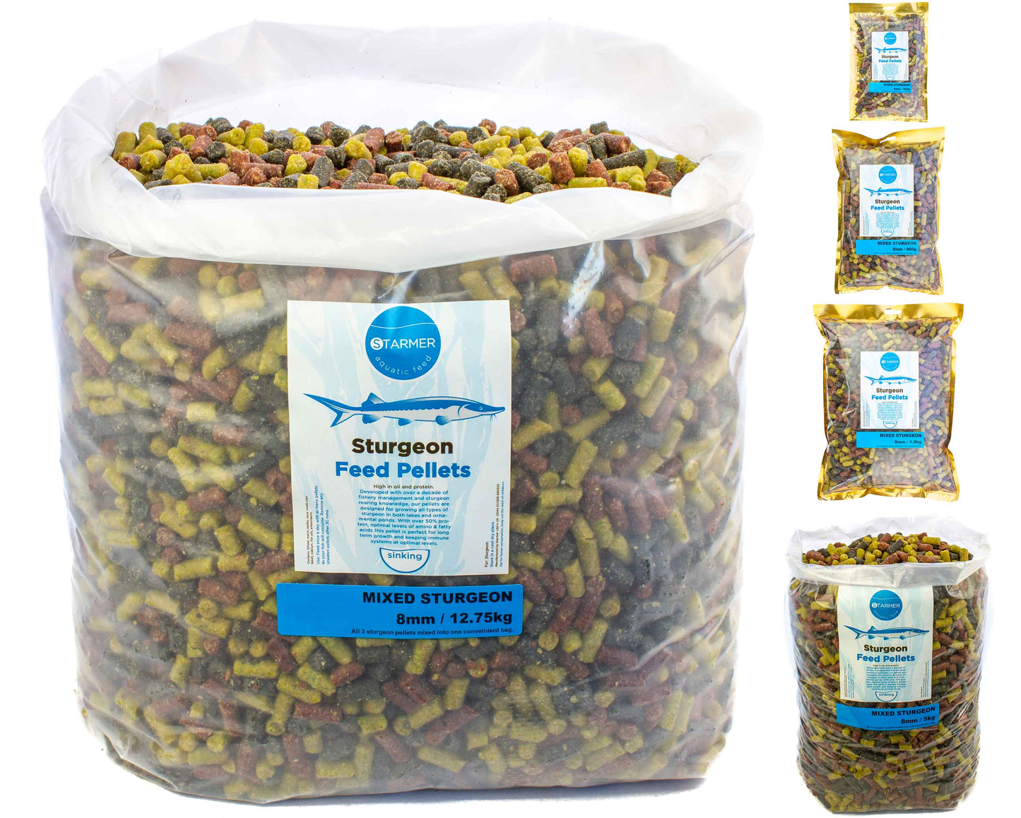 8mm MIXED STURGEON feed pellets