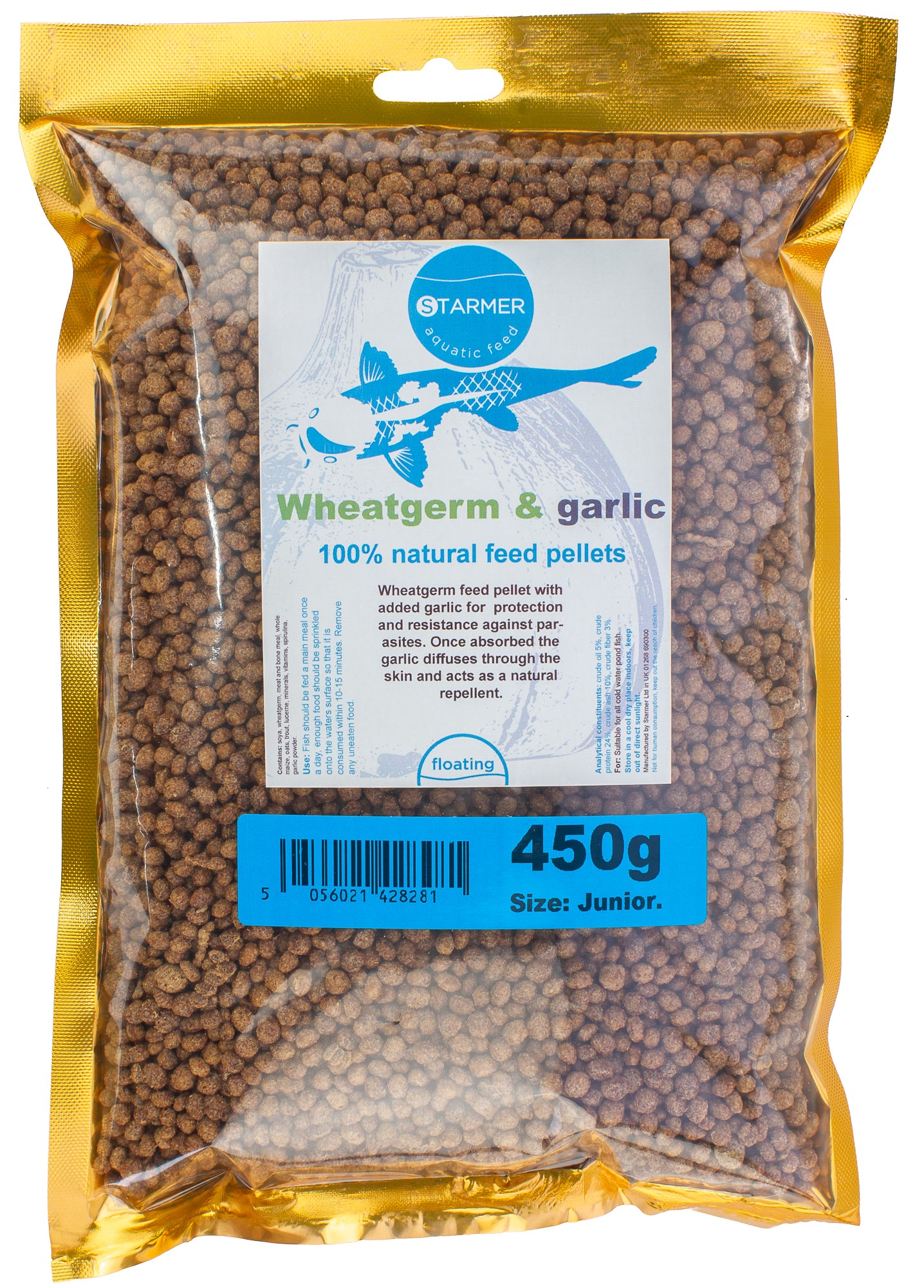 WHEATGERM & GARLIC pond pellets (JUNIOR)