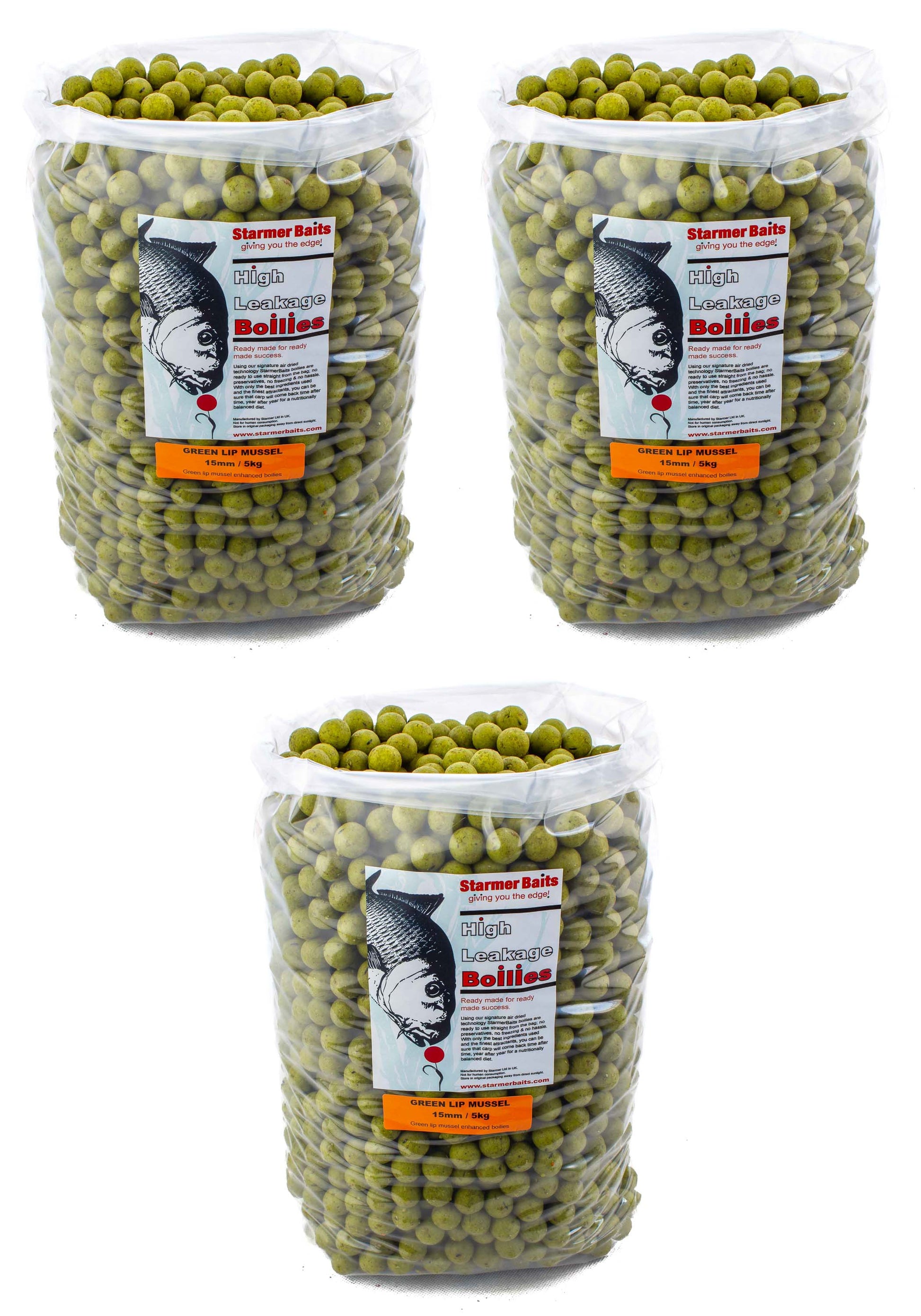 Green lip mussel boilies 15mm