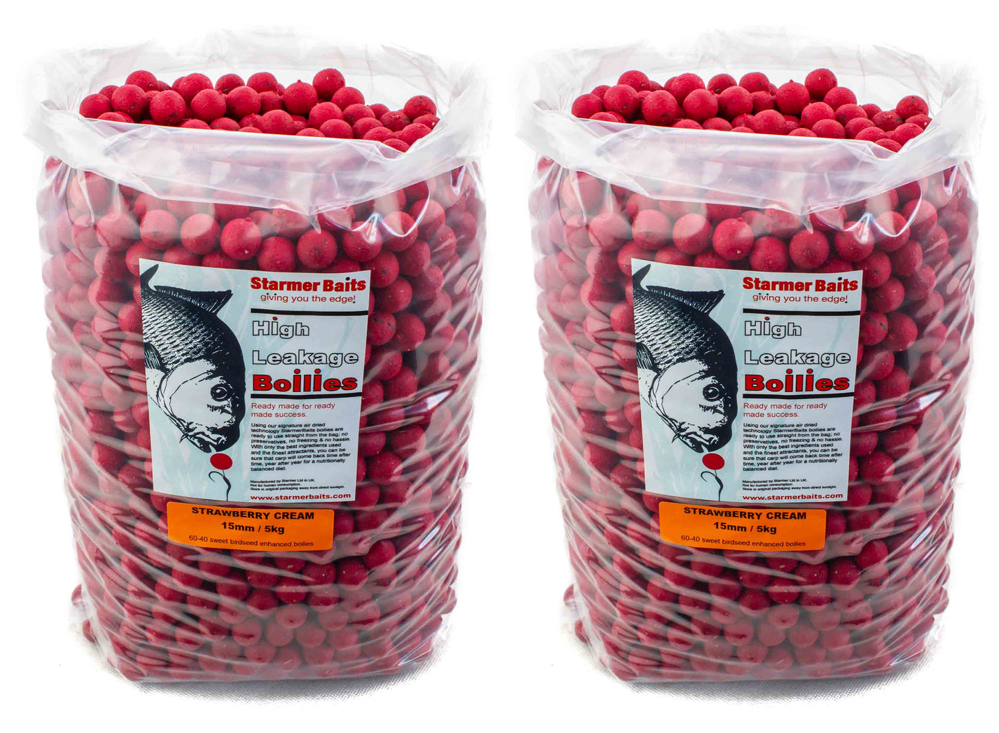 Strawberry cream boilies 15mm