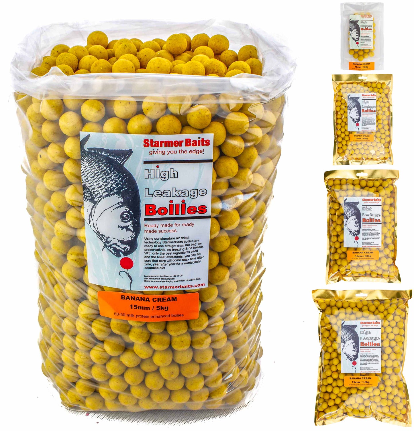 Banana cream boilies 15mm