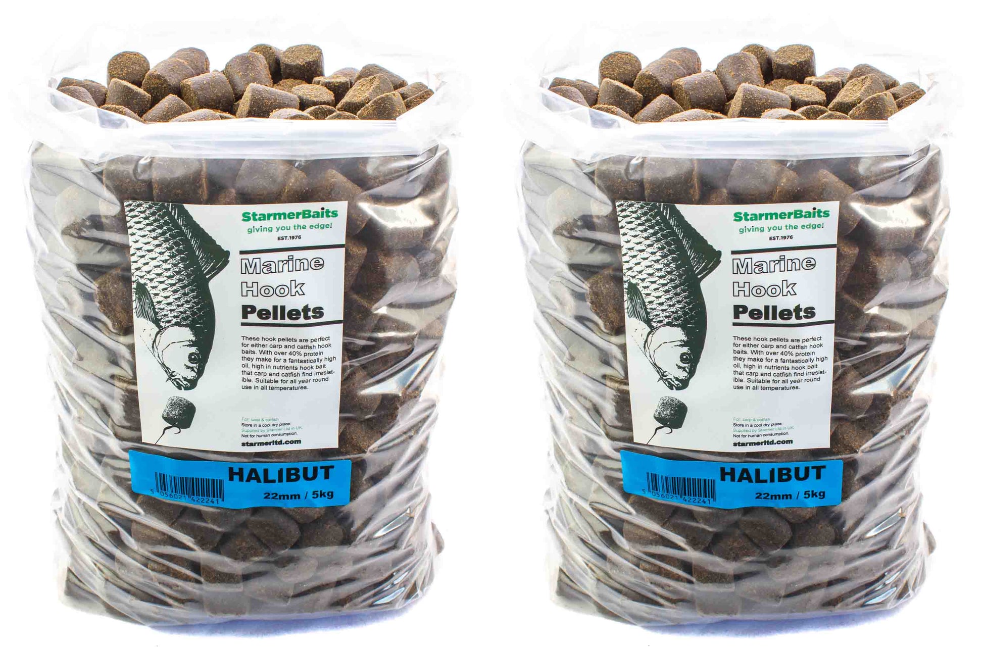 20mm Halibut high oil hook pellets (drilled)