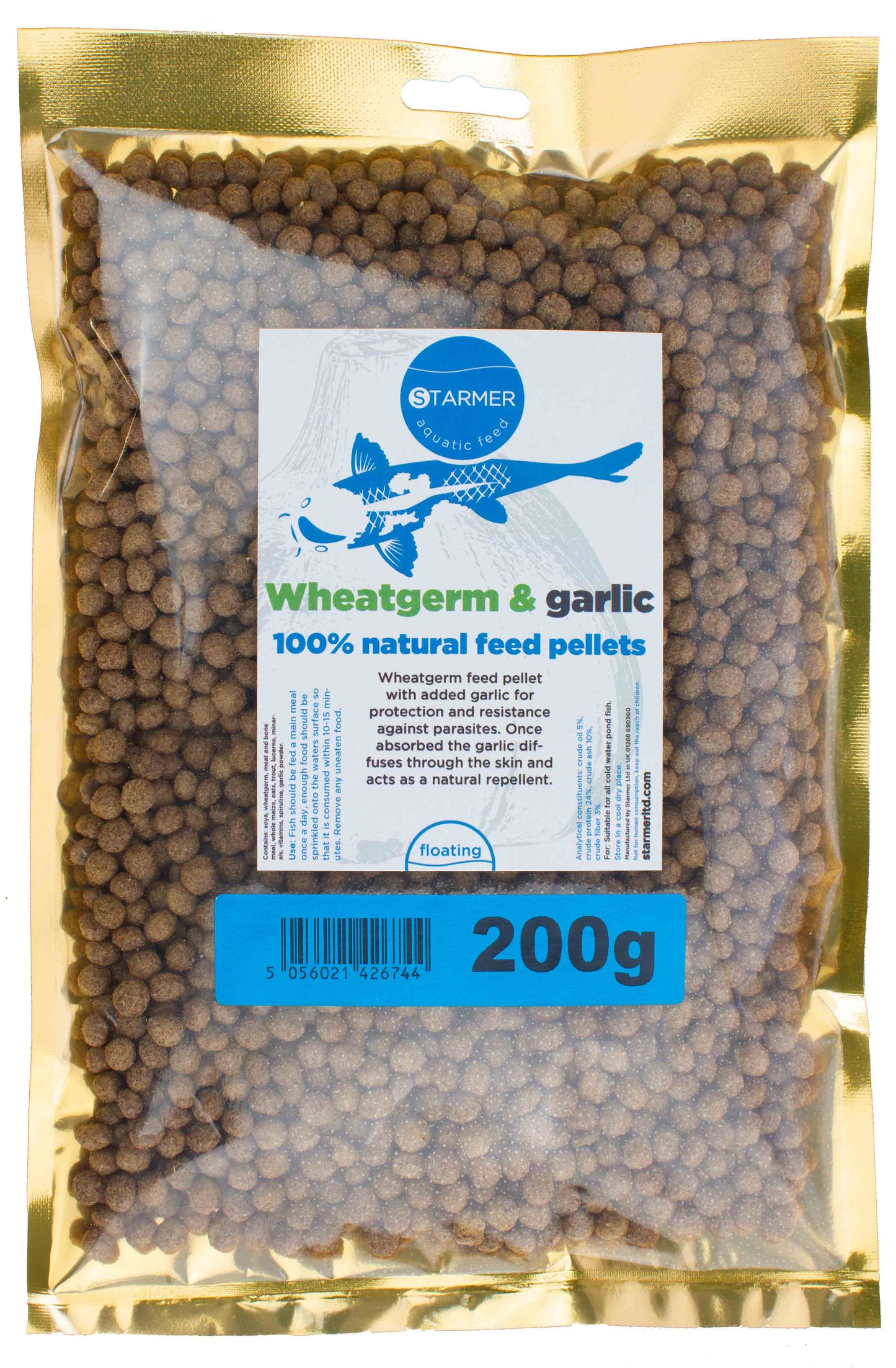 WHEATGERM & GARLIC koi pond feed pellets (ADULT)