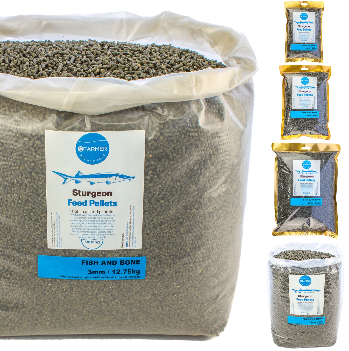 3mm FISH & BONE sturgeon pellets
