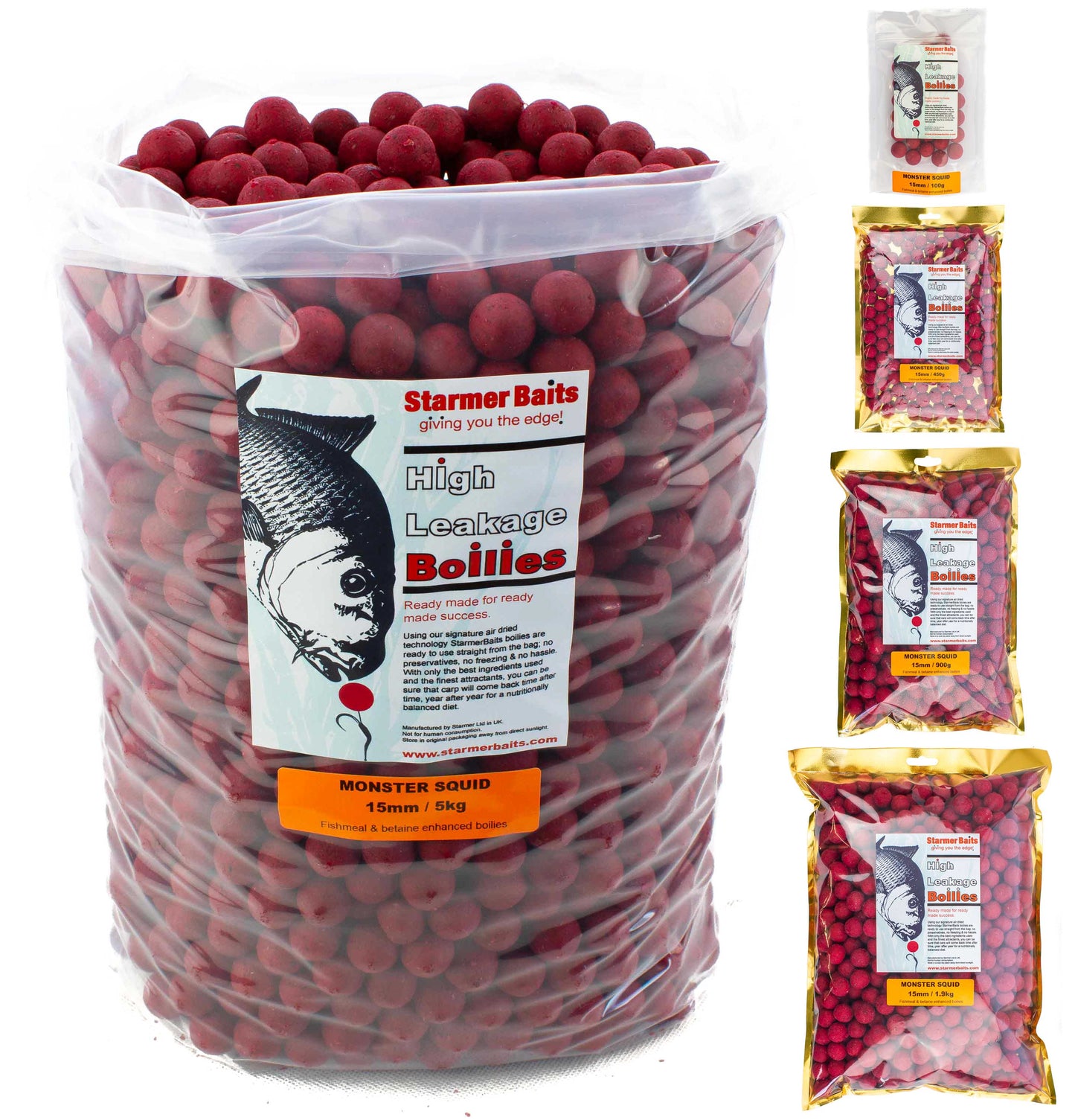 Monster squid boilies 15mm