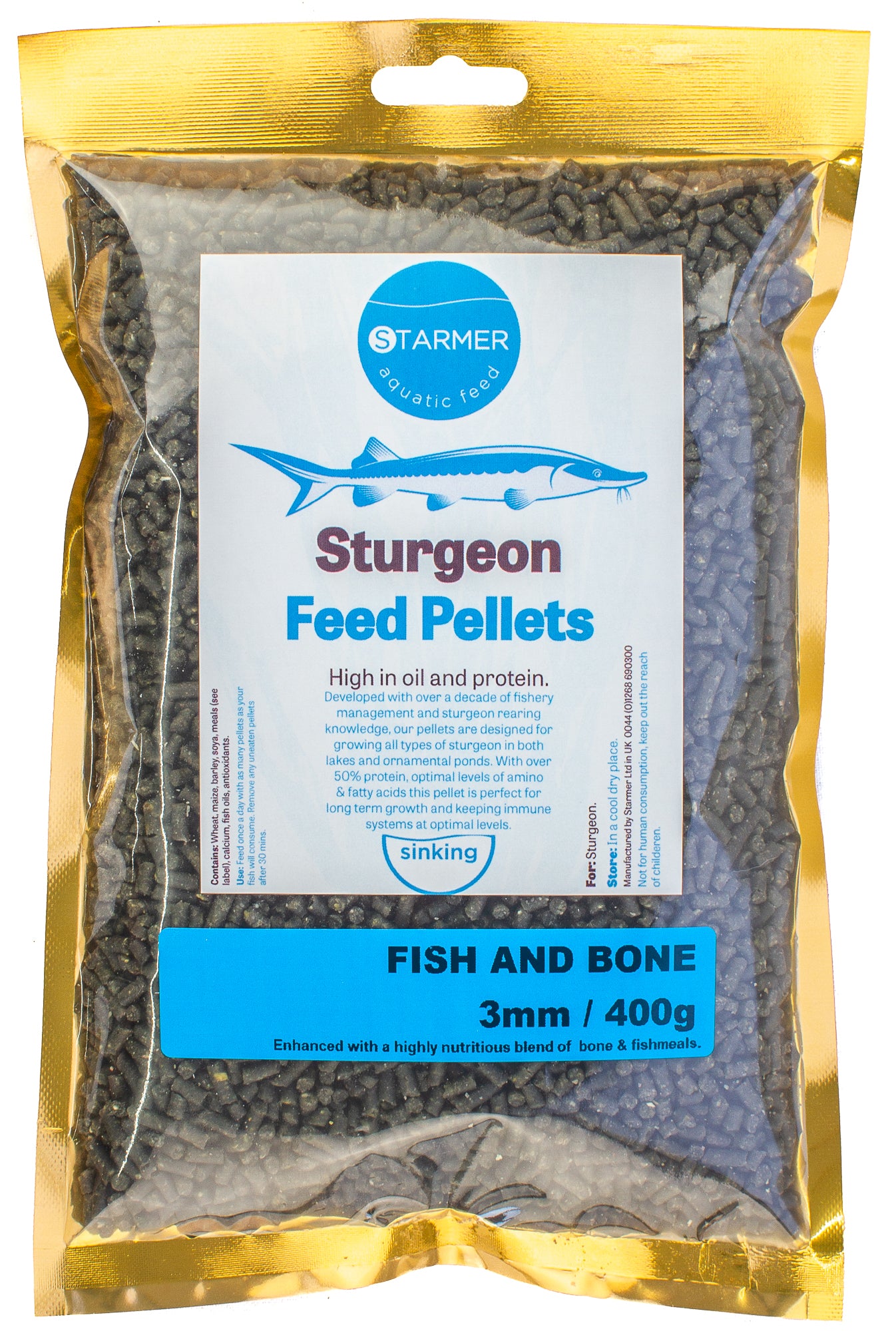 3mm FISH & BONE sturgeon pellets