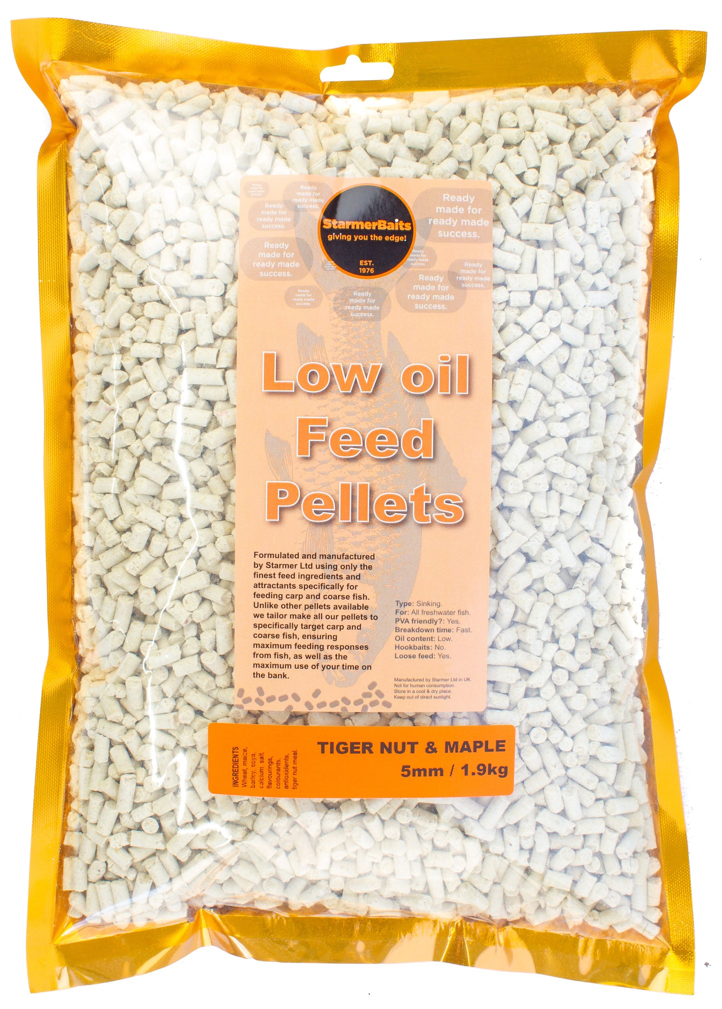 Tiger nut & maple feed pellets 5mm