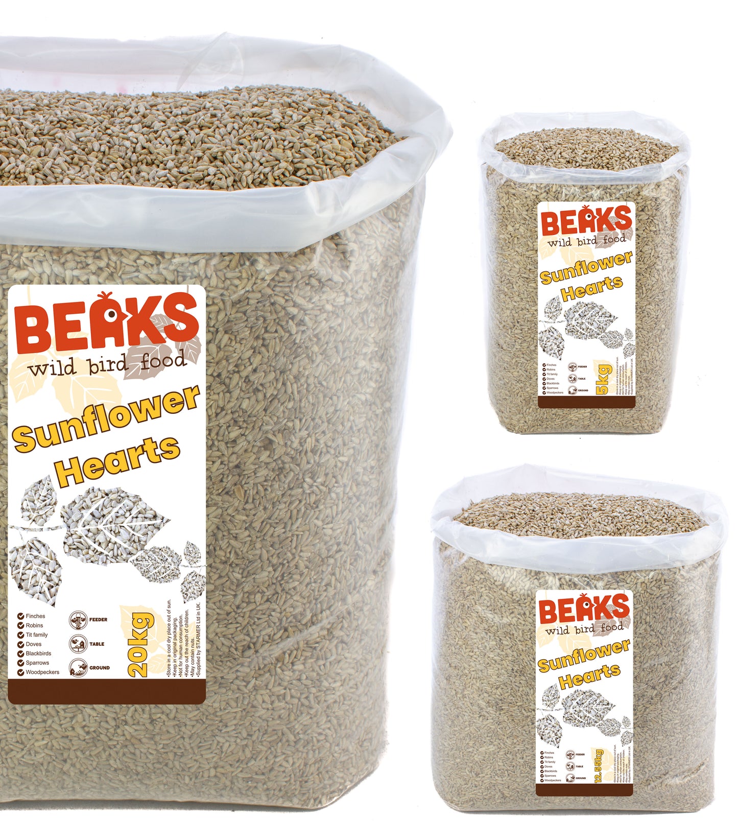 Sunflower hearts 5kg-20kg