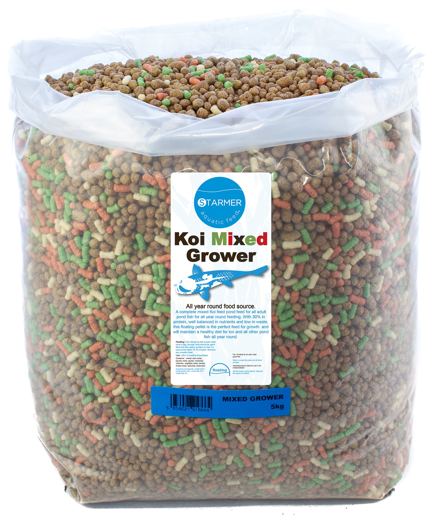 MIXED grower koi carp pellets