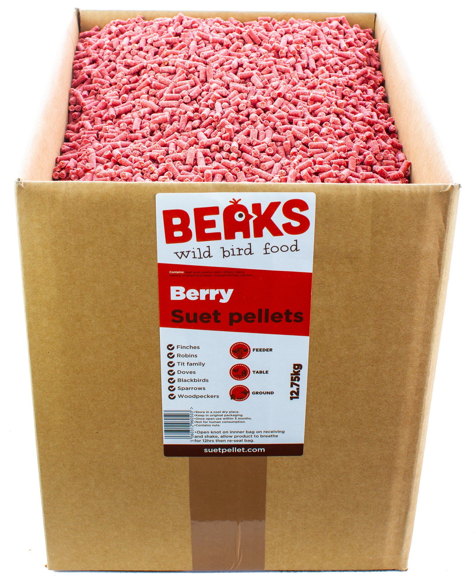 12.75kg WILD BERRY Suet feed pellets